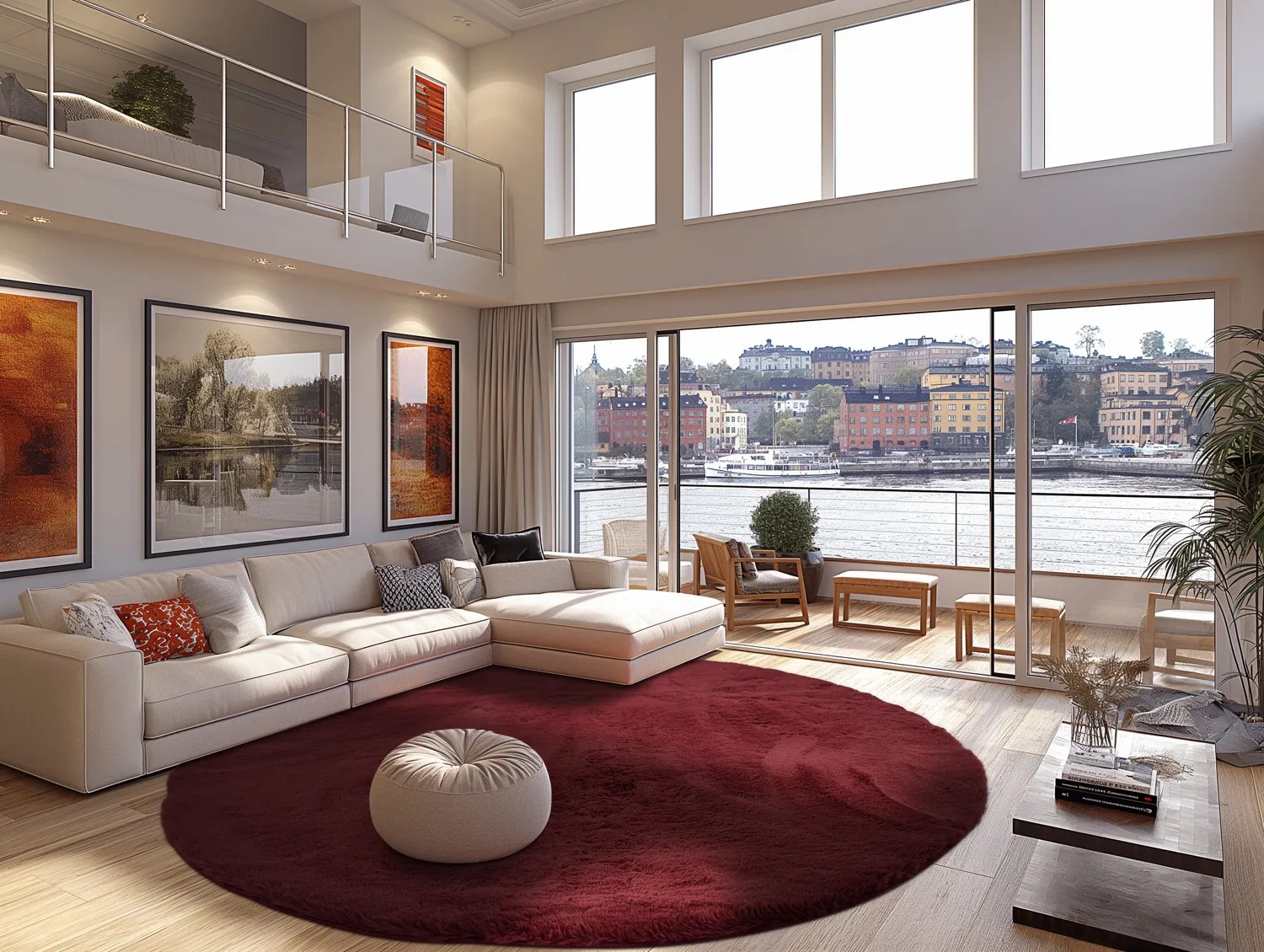 Ronde vloerkleden - Cloud Super Soft (rood)