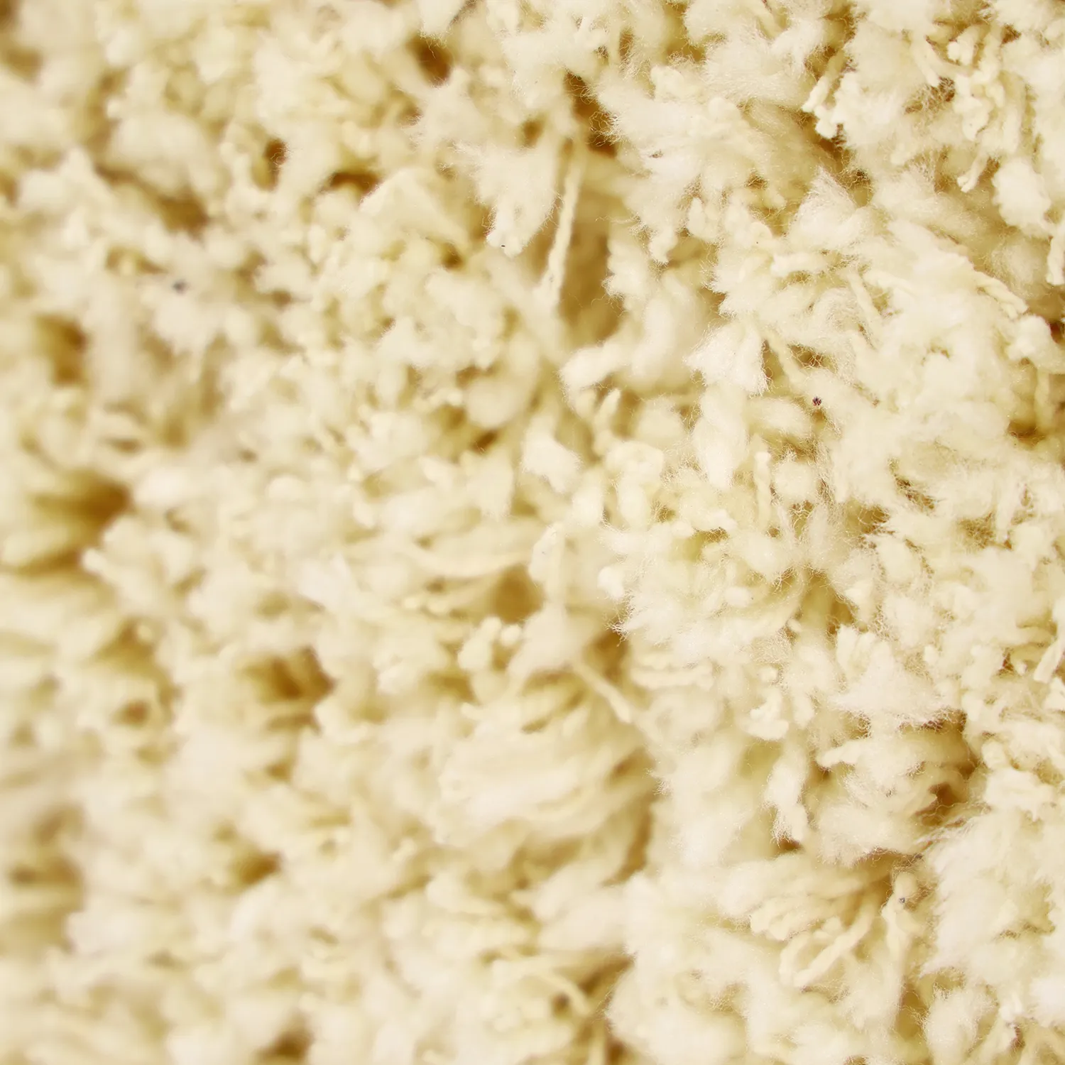 Hoogpolig vloerkleed - Combarro Solid Cotton Shaggy (lichtgeel)