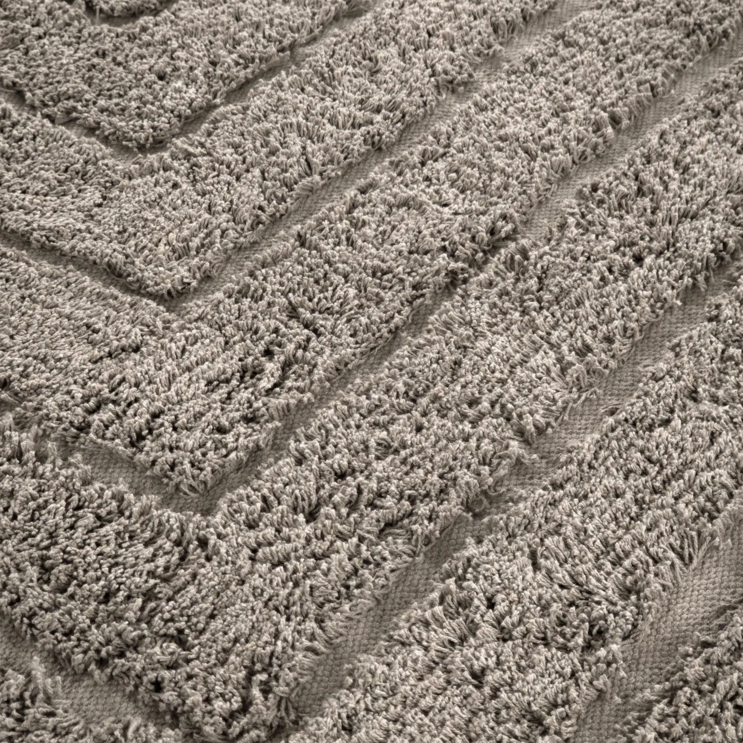 Ronde vloerkleden - Conara Natural Cotton Shaggy (taupe)