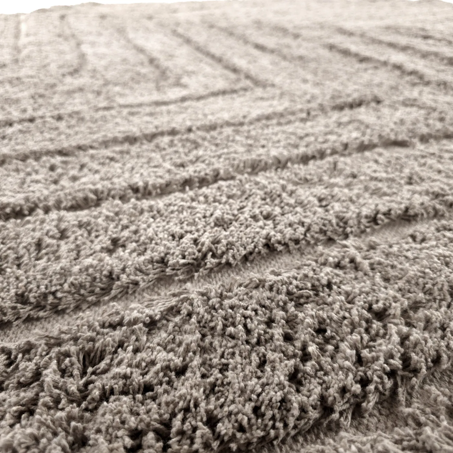 Ronde vloerkleden - Conara Natural Cotton Shaggy (taupe)