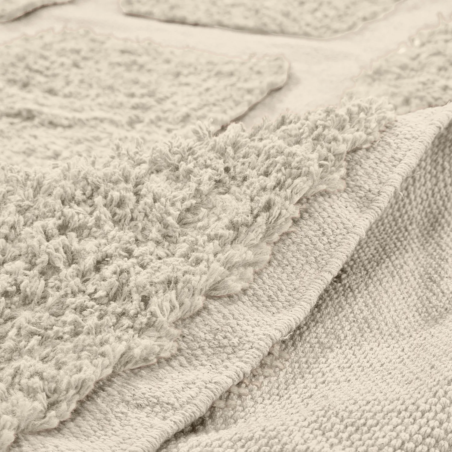 Rond vloerkleed - Cyrus Natural Cotton Shaggy (beige)