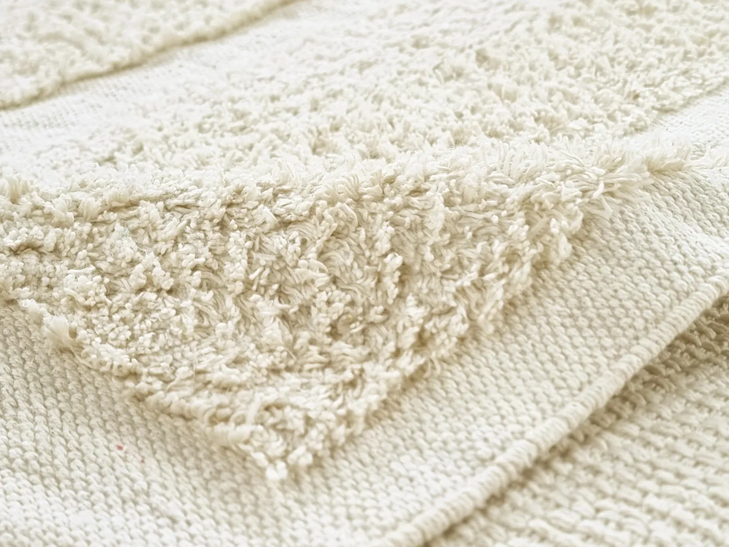 Hoogpolig vloerkleed - Cyrus Natural Cotton Shaggy (gebroken wit)