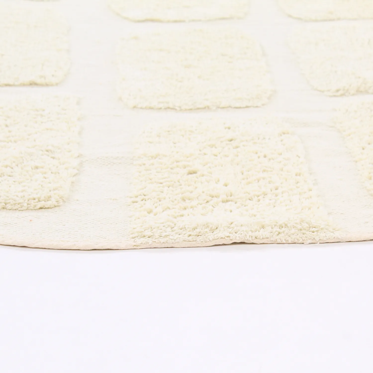 Rond vloerkleed - Cyrus Natural Cotton Shaggy (gebroken wit)