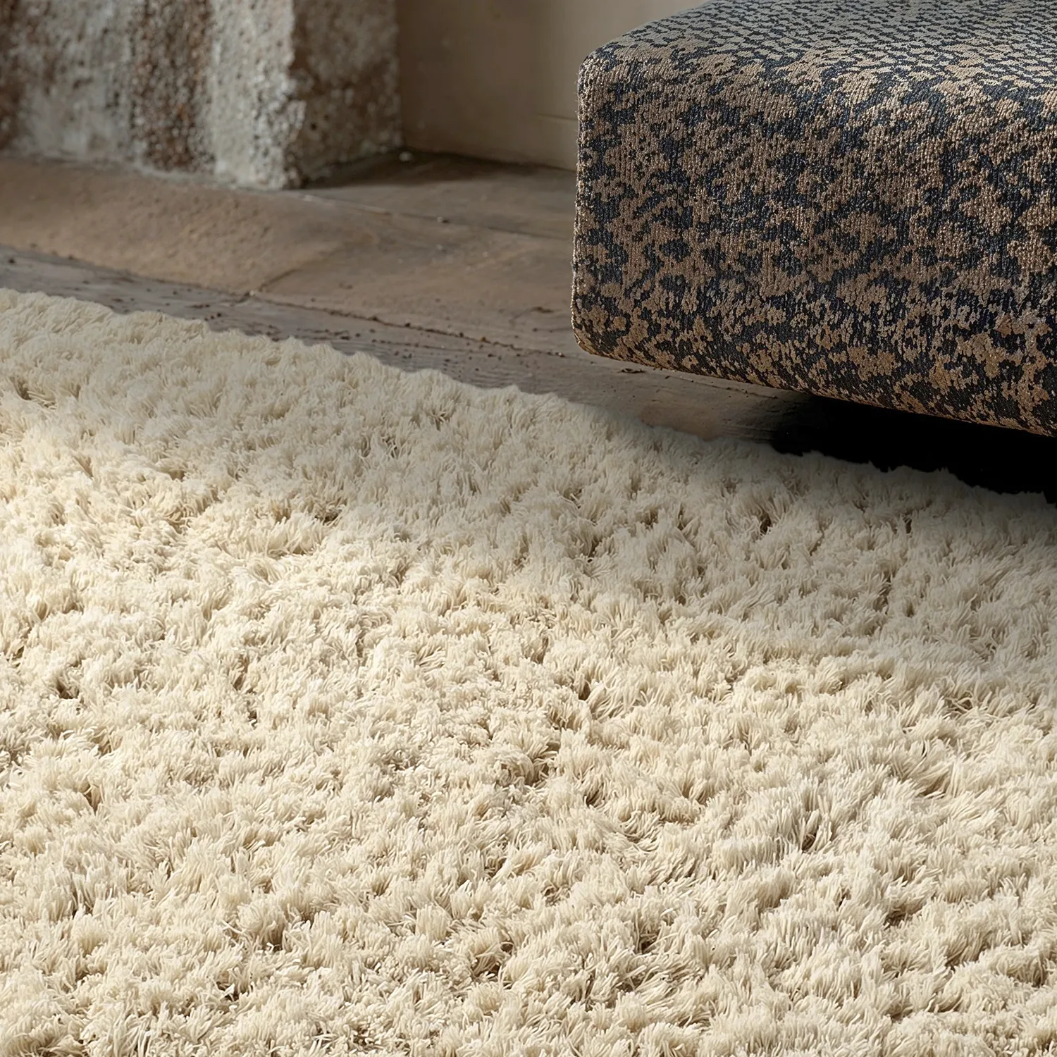 Hoogpolig vloerkleed - Fassale Hand Woven Wool Shaggy (room)