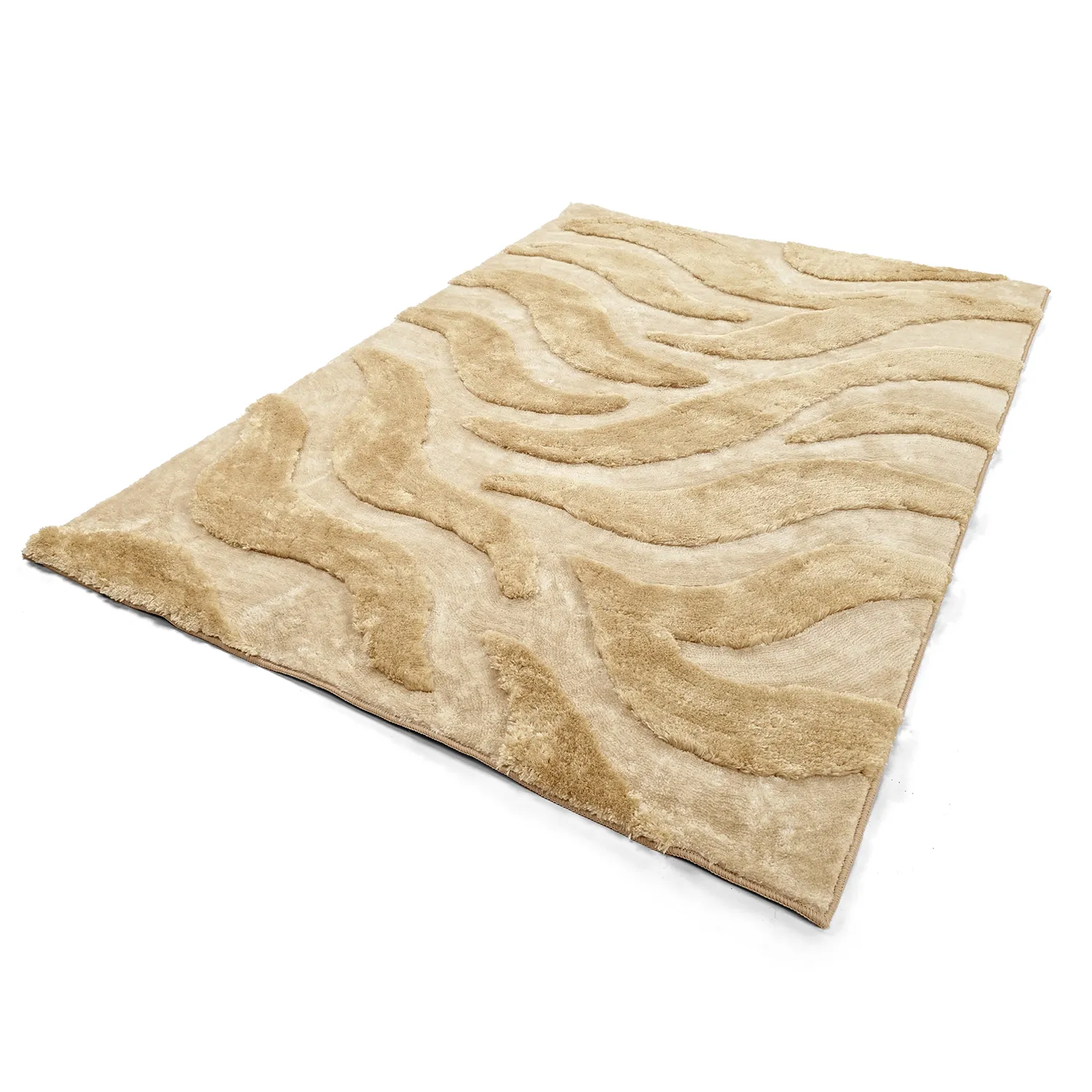 Hoogpolig vloerkleed - Fergana (crème/beige)