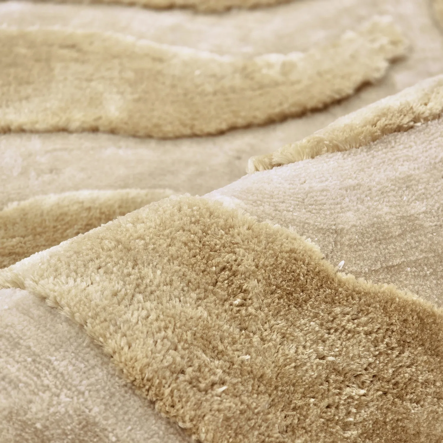 Hoogpolig vloerkleed - Fergana (crème/beige)