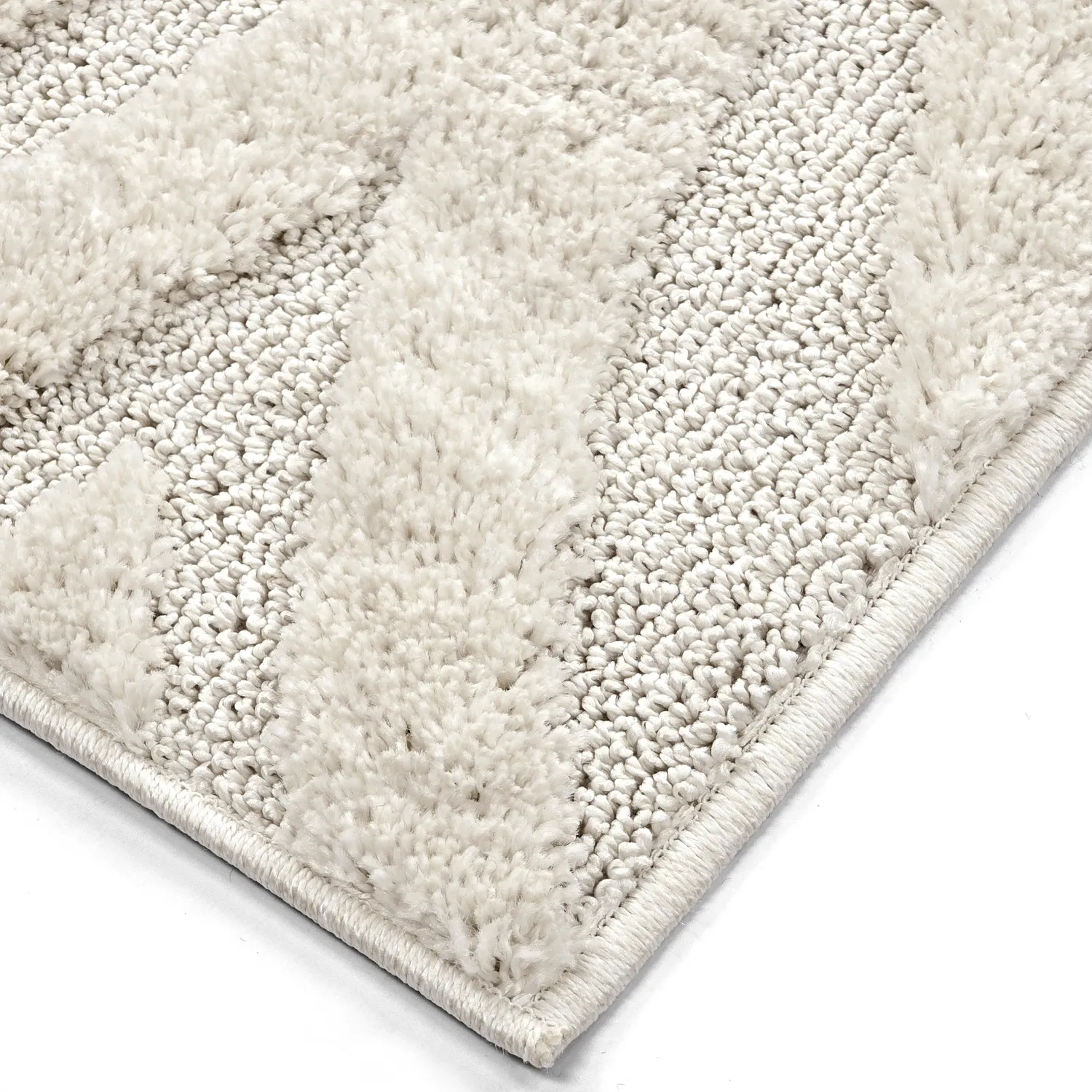 Hoogpolig vloerkleed - Gifu (gebroken wit)