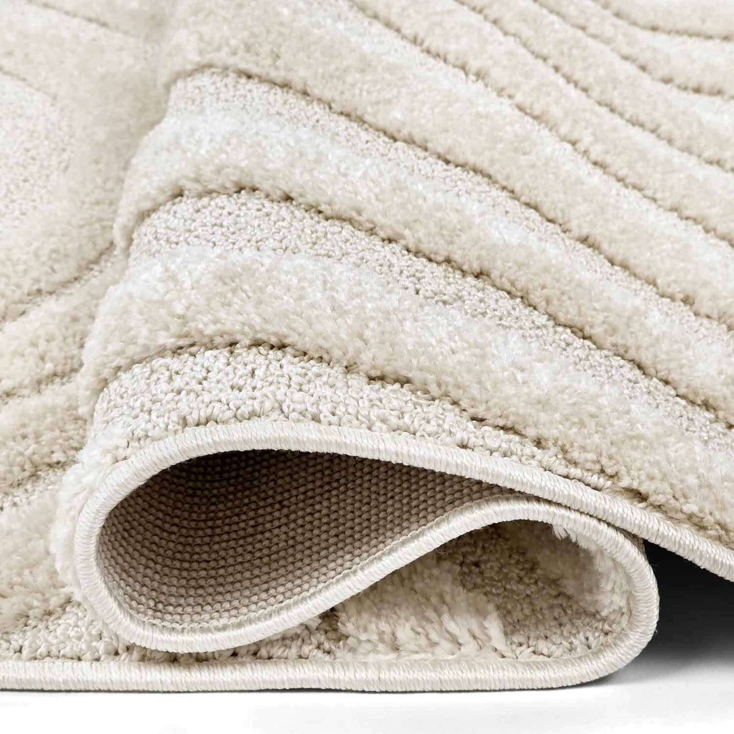 Hoogpolig vloerkleed - Gifu (gebroken wit)