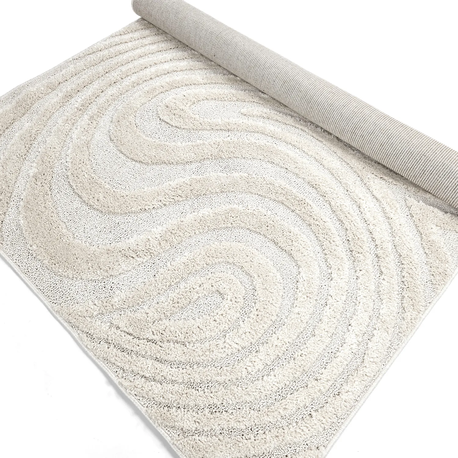 Hoogpolig vloerkleed - Gifu (gebroken wit)