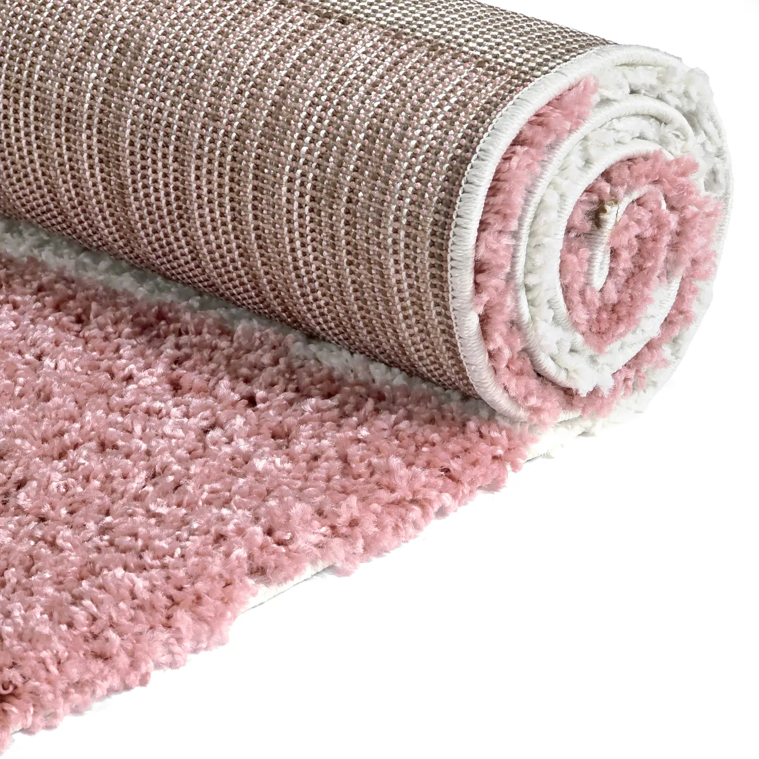 Hoogpolig vloerkleed - Gordes (roze/wit)