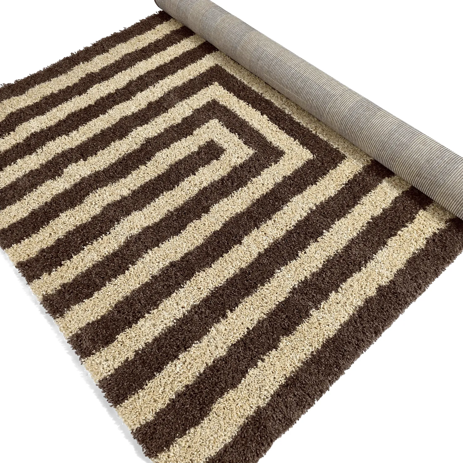 Hoogpolig vloerkleed - Imilchil (beige/bruin)