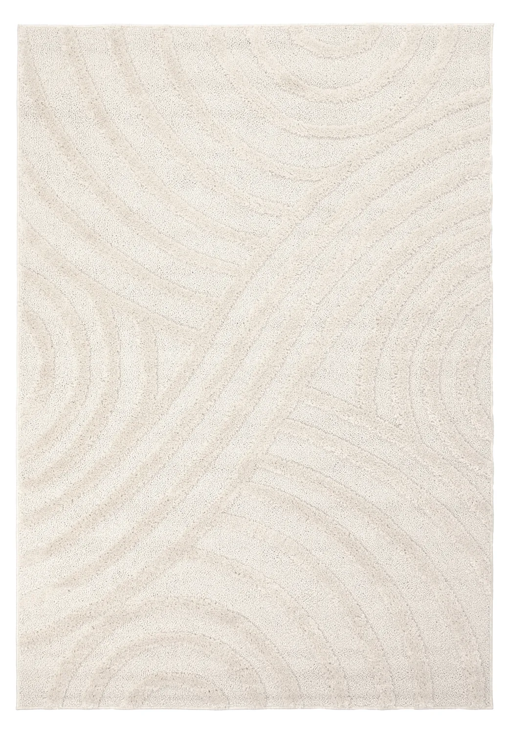 Hoogpolig vloerkleed - Iwaki (gebroken wit)