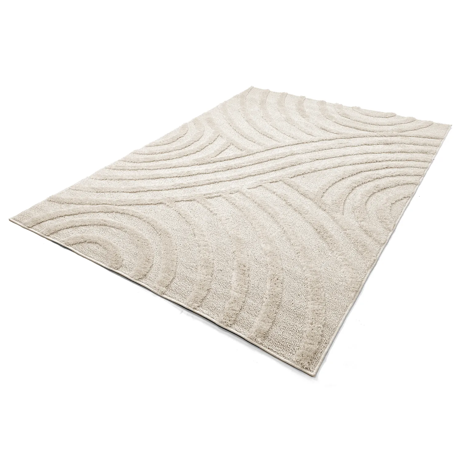 Hoogpolig vloerkleed - Iwaki (gebroken wit)