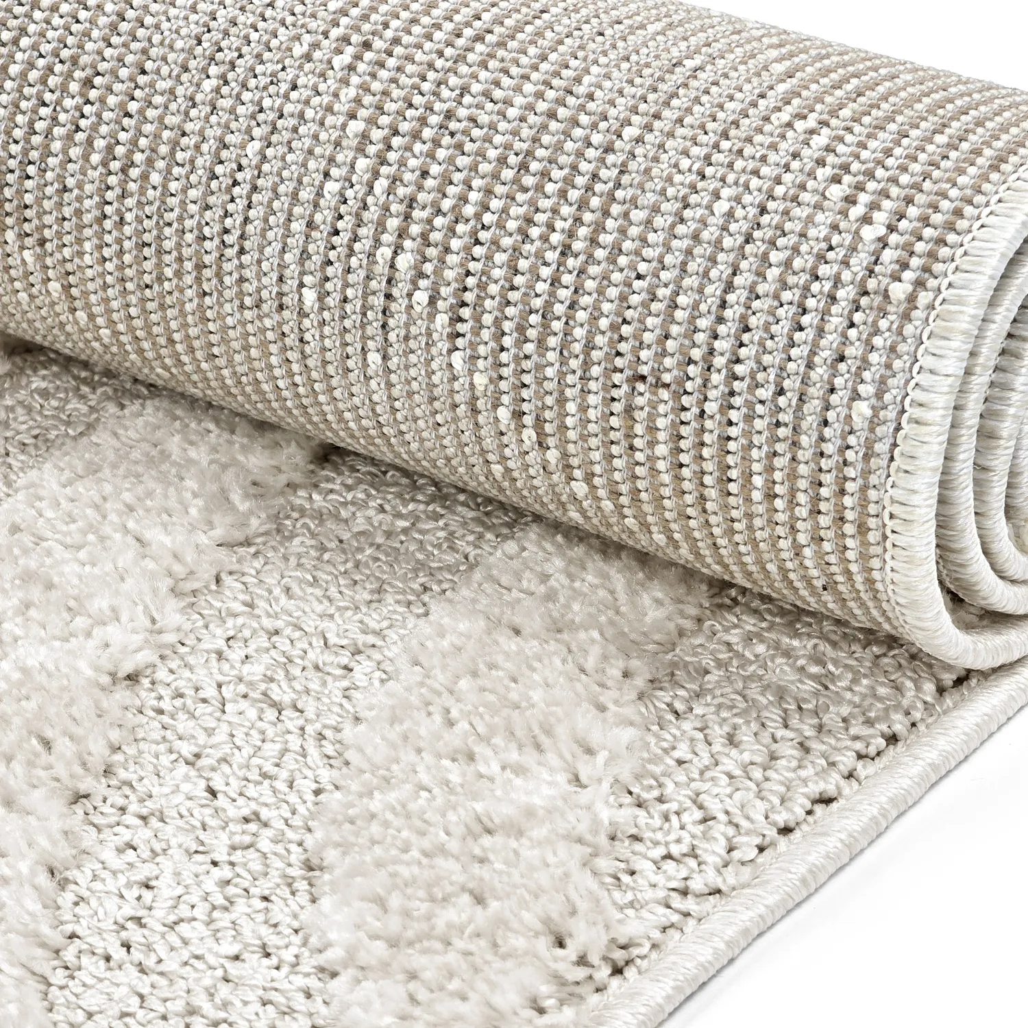 Hoogpolig vloerkleed - Iwaki (gebroken wit)