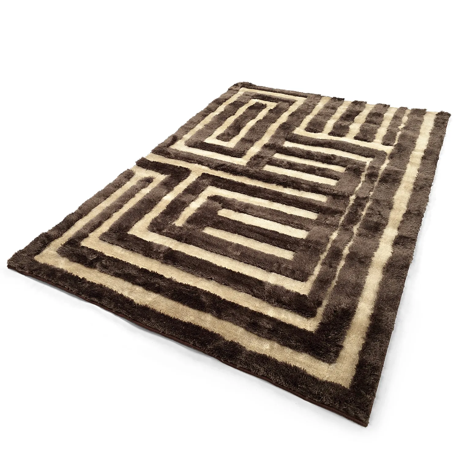 Hoogpolig vloerkleed - Karbala (beige/bruin)