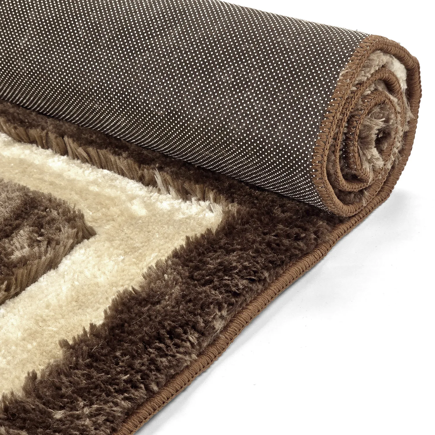 Hoogpolig vloerkleed - Karbala (beige/bruin)