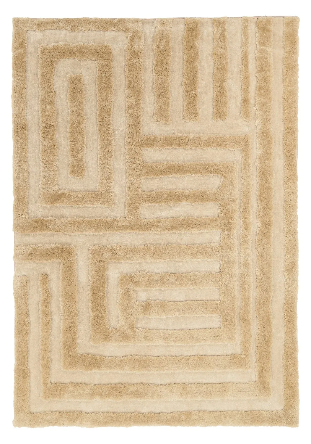 Hoogpolig vloerkleed - Karbala (crème/beige)