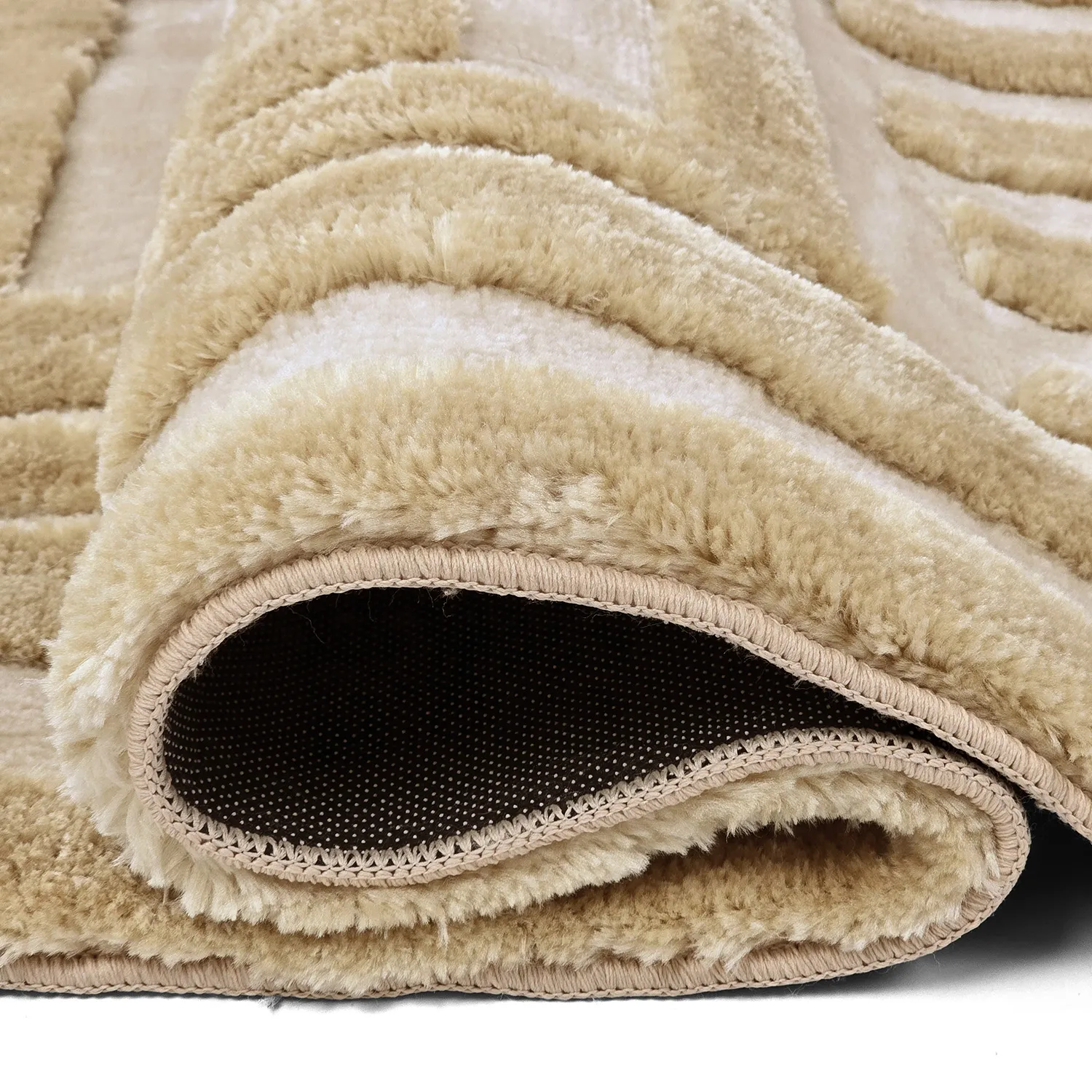 Hoogpolig vloerkleed - Karbala (crème/beige)