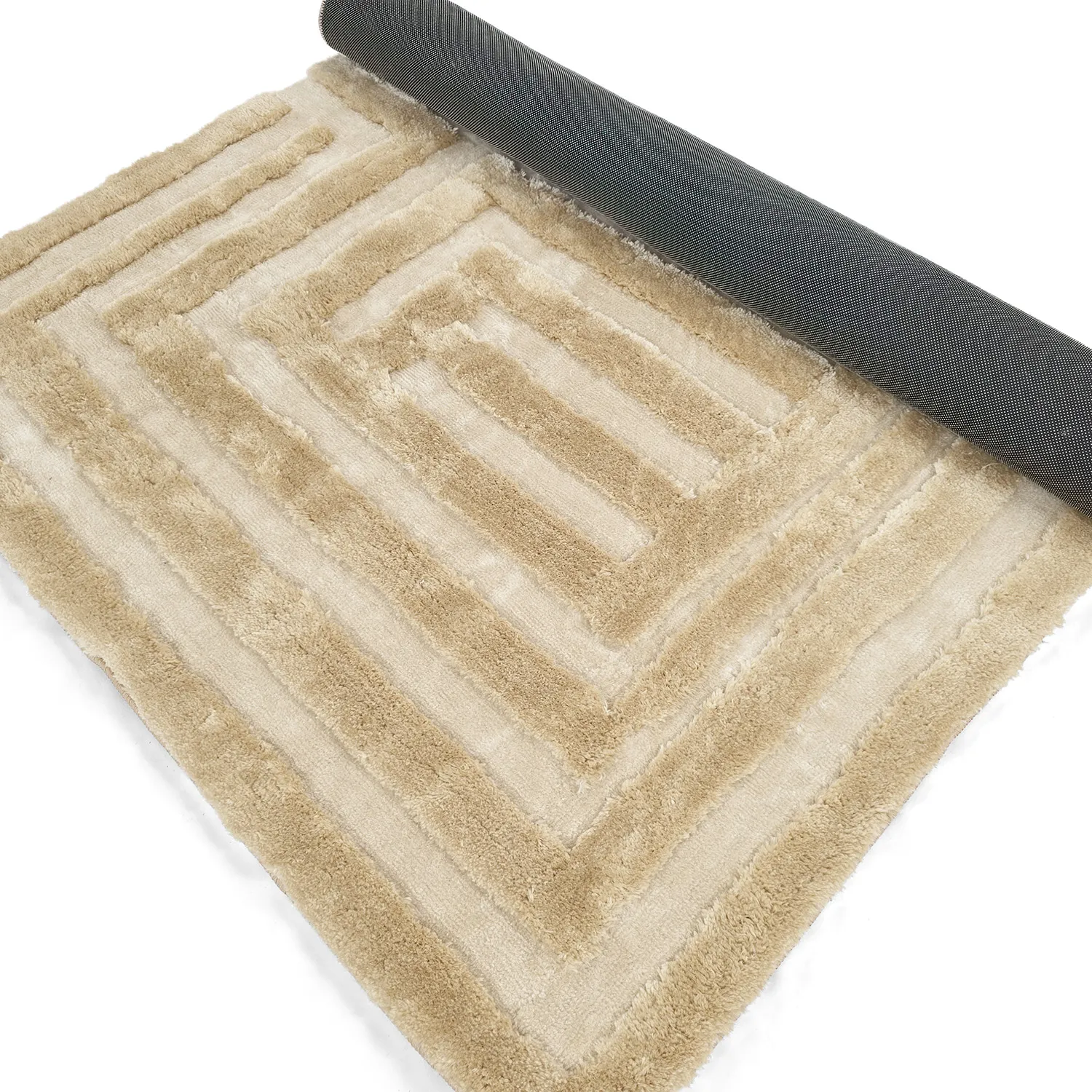 Hoogpolig vloerkleed - Karbala (crème/beige)
