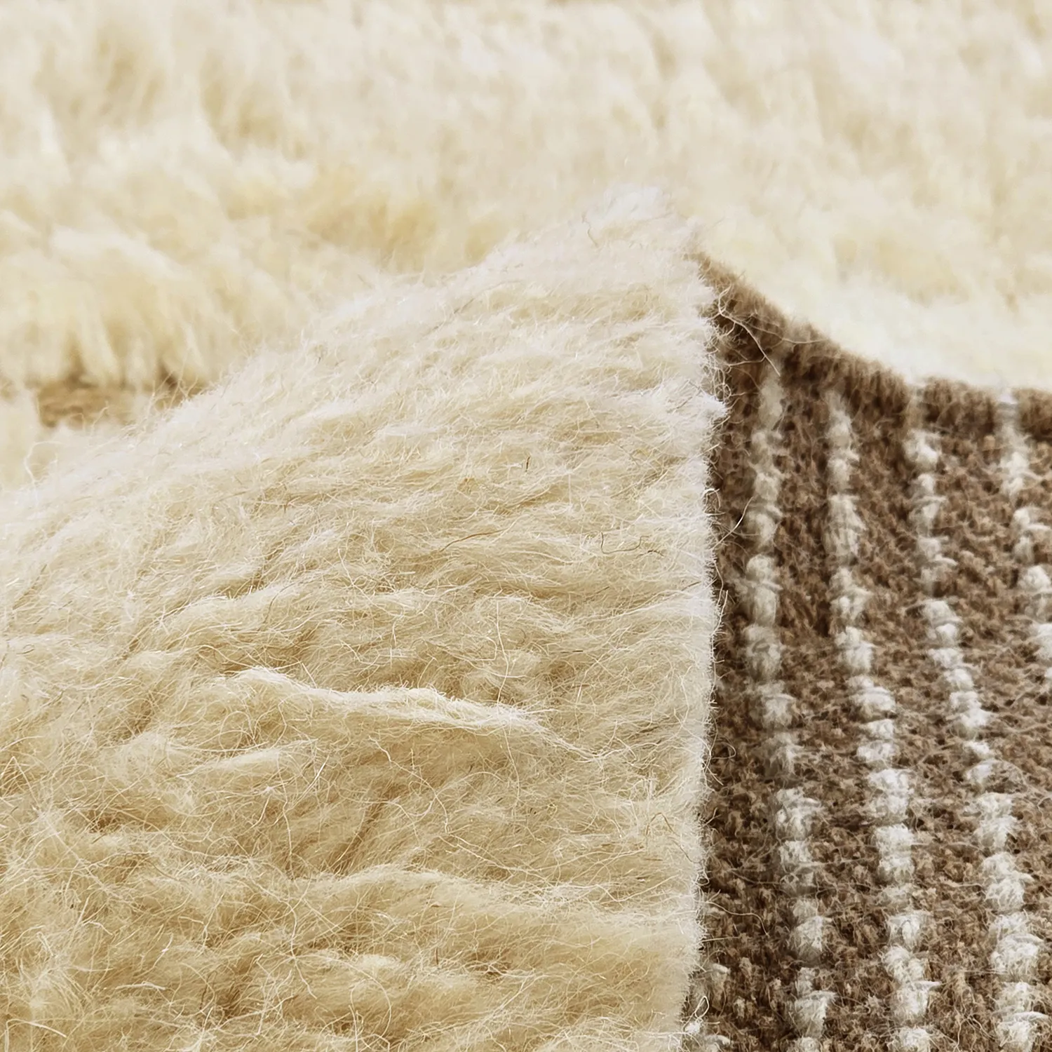 Hoogpolig vloerkleed - Kiberg Hand Woven Wool Shaggy (room)