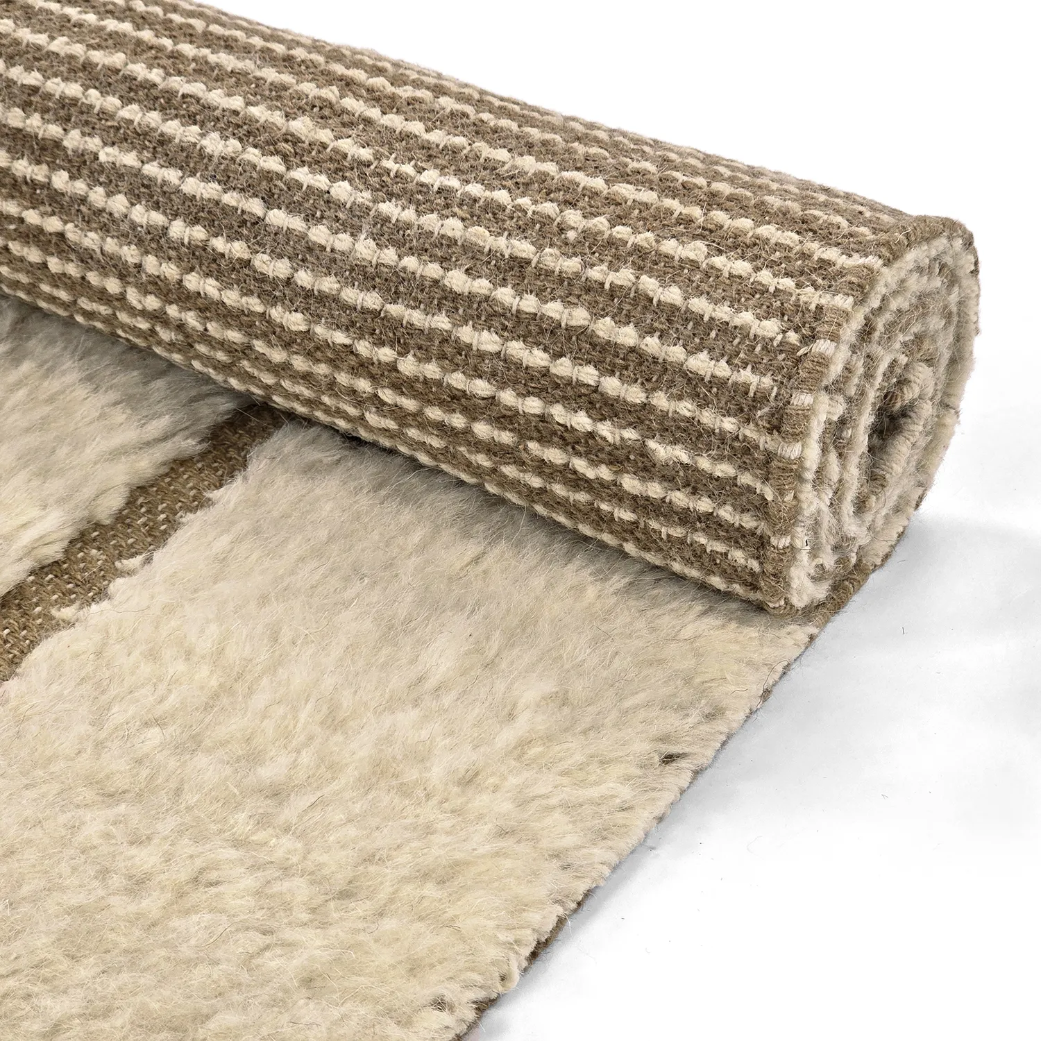 Hoogpolig vloerkleed - Kiberg Hand Woven Wool Shaggy (room)