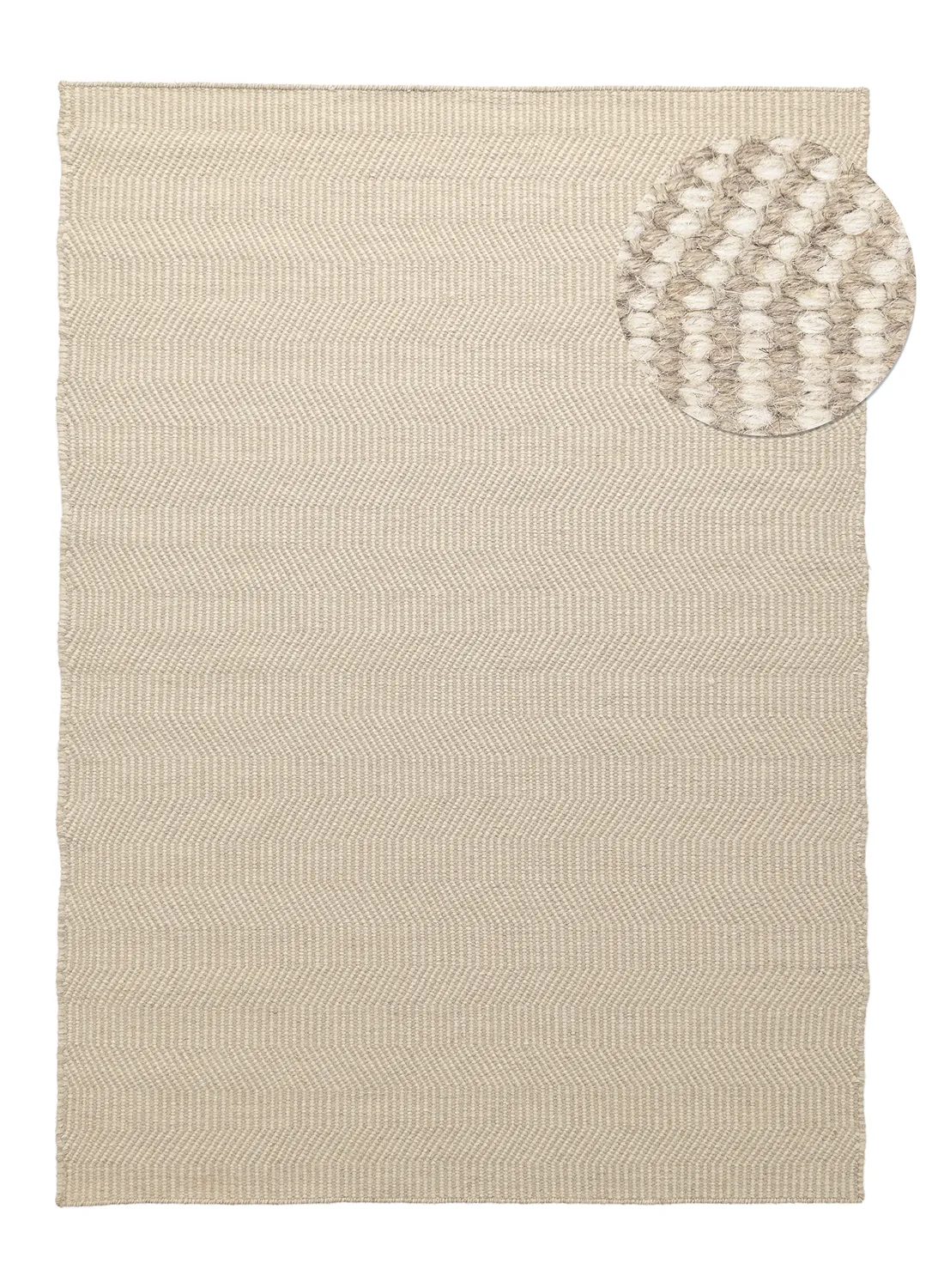 Wollen-vloerkleed - Larkana (beige/wit)