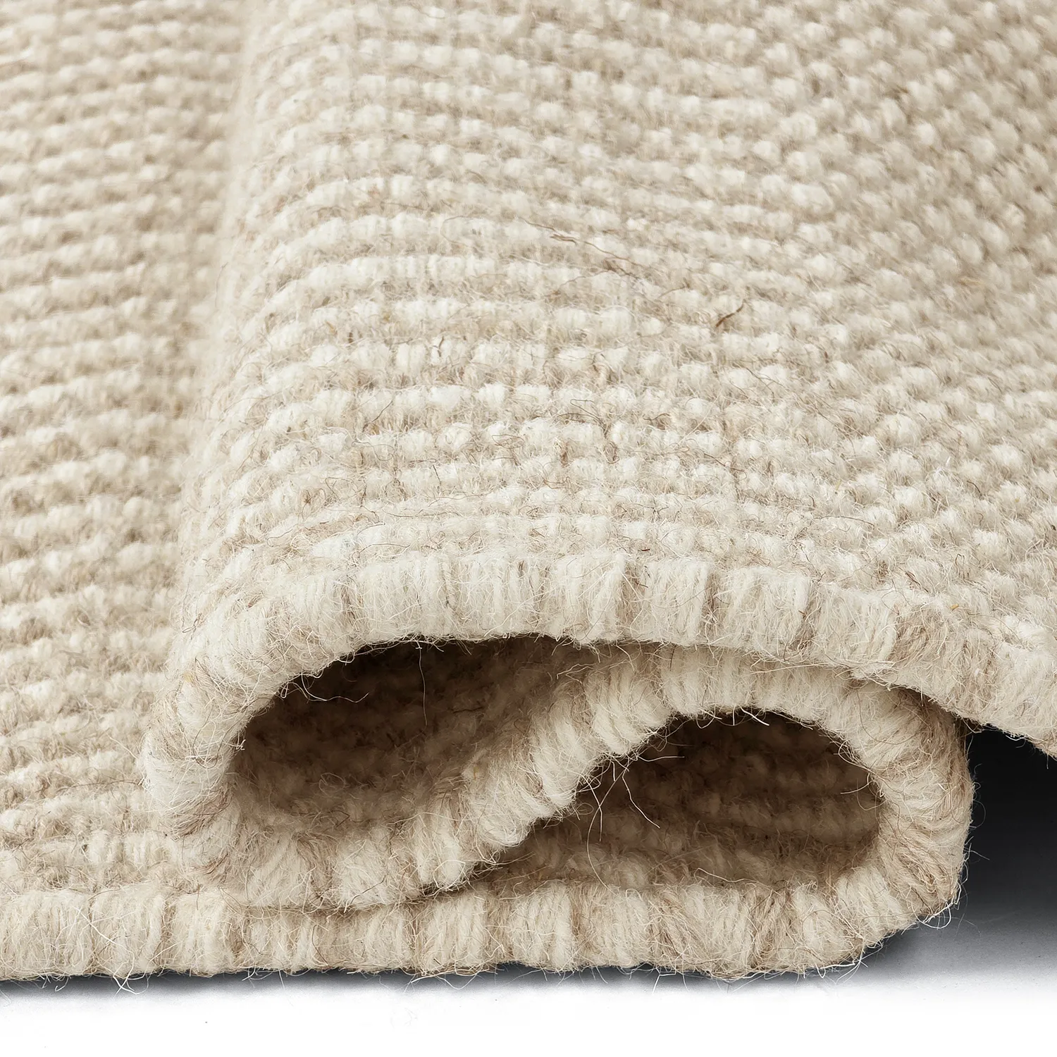 Wollen-vloerkleed - Larkana (beige/wit)