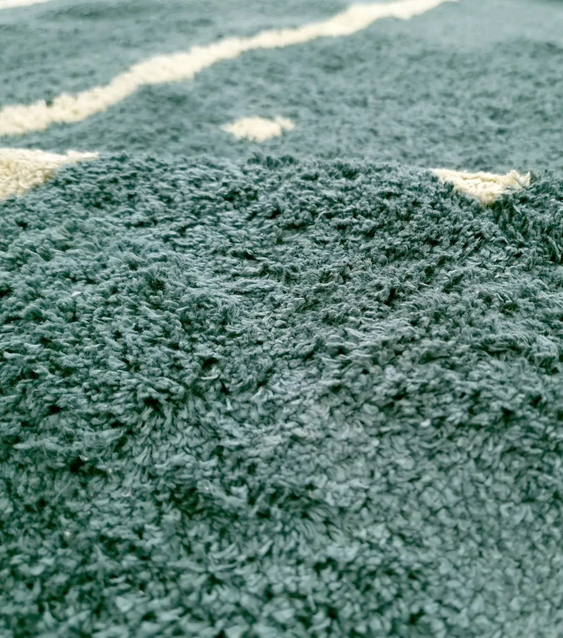 Rond vloerkleed - Leora Natural Cotton Shaggy (groente)