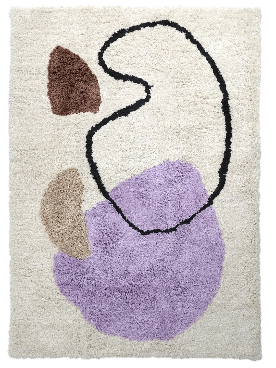Hoogpolig vloerkleed - Naousa Natural Cotton Shaggy (multi)