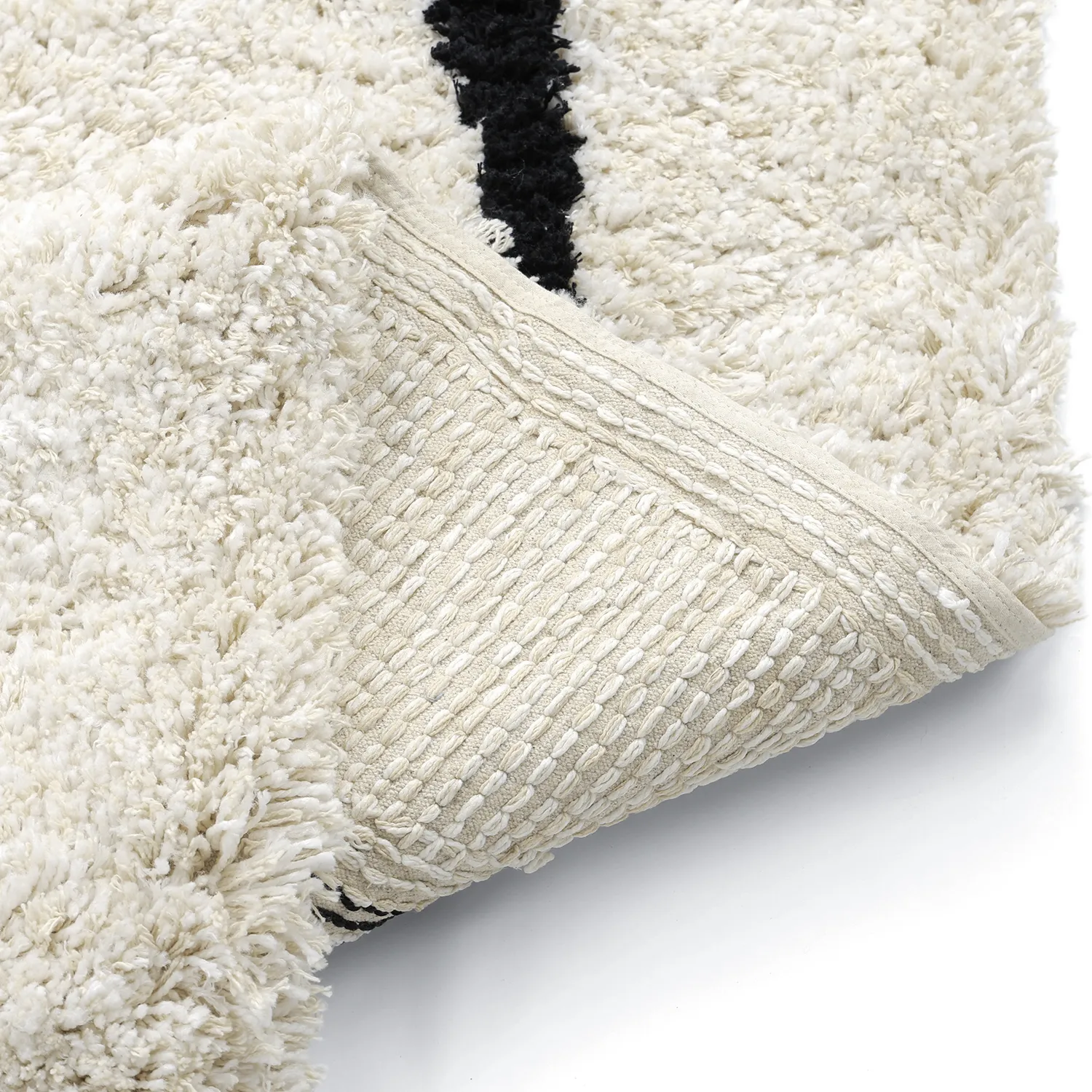 Hoogpolig vloerkleed - Naousa Natural Cotton Shaggy (multi)