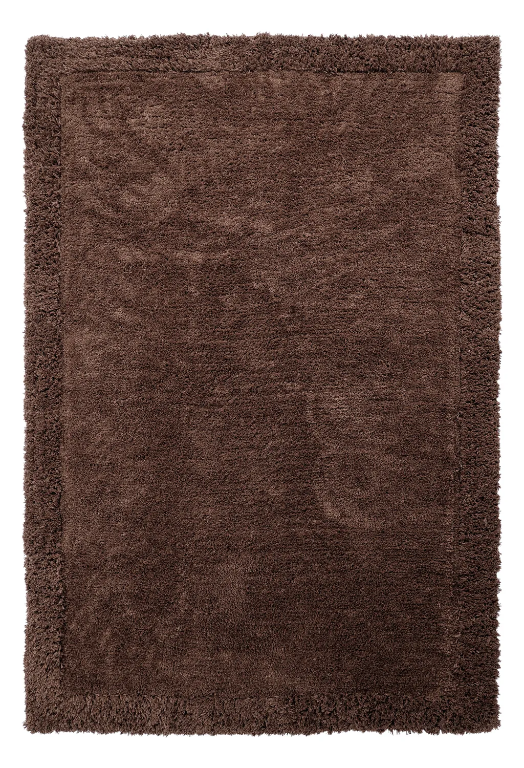 Hoogpolig vloerkleed - Molyvos Natural Cotton Shaggy (bruin)