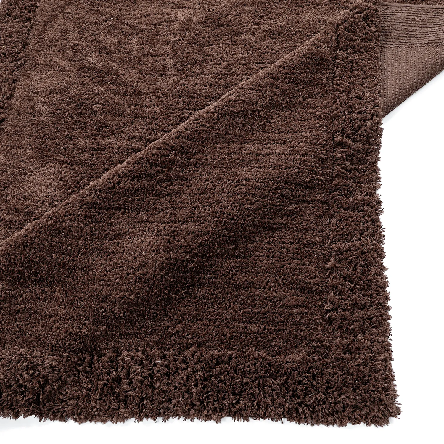 Hoogpolig vloerkleed - Molyvos Natural Cotton Shaggy (bruin)