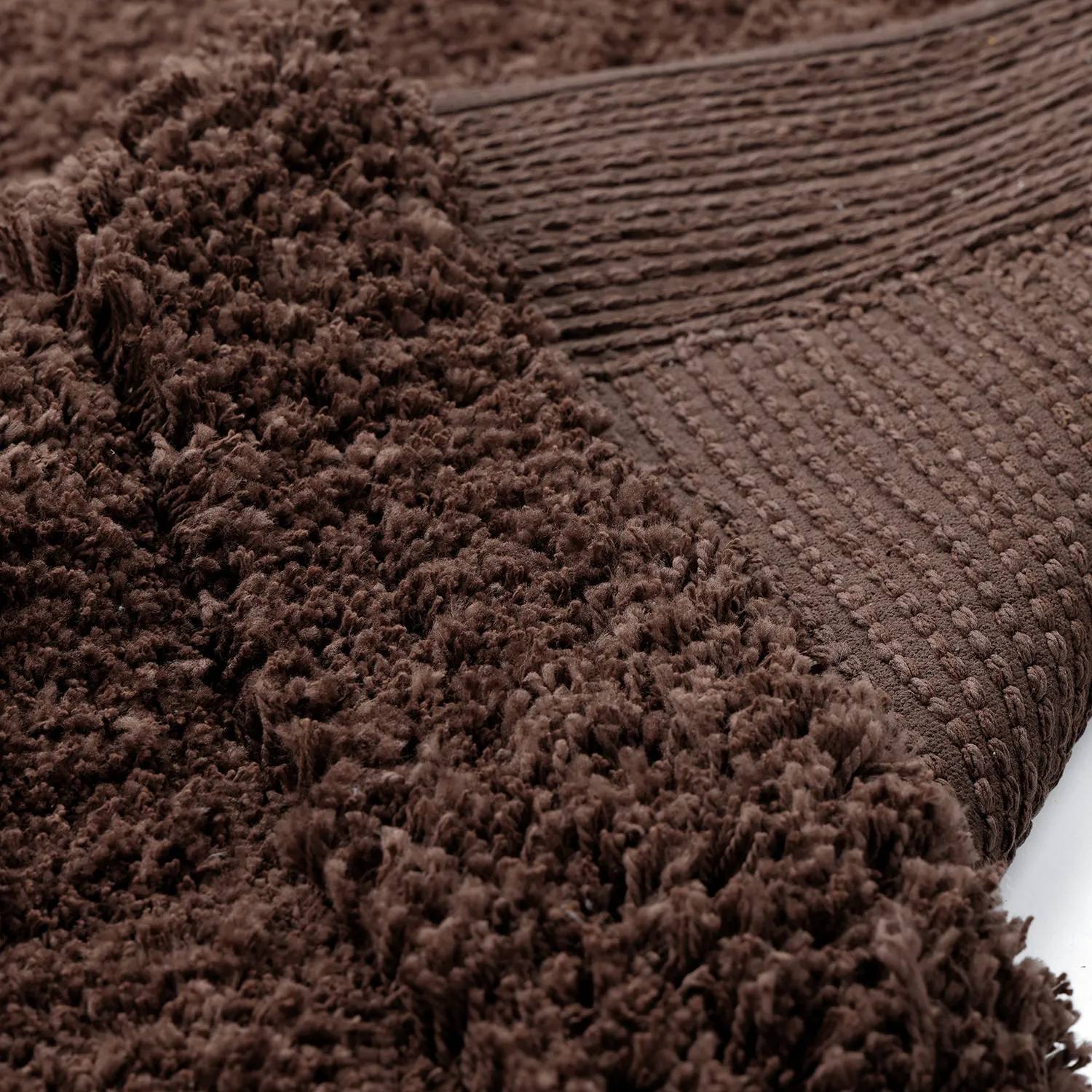 Hoogpolig vloerkleed - Molyvos Natural Cotton Shaggy (bruin)