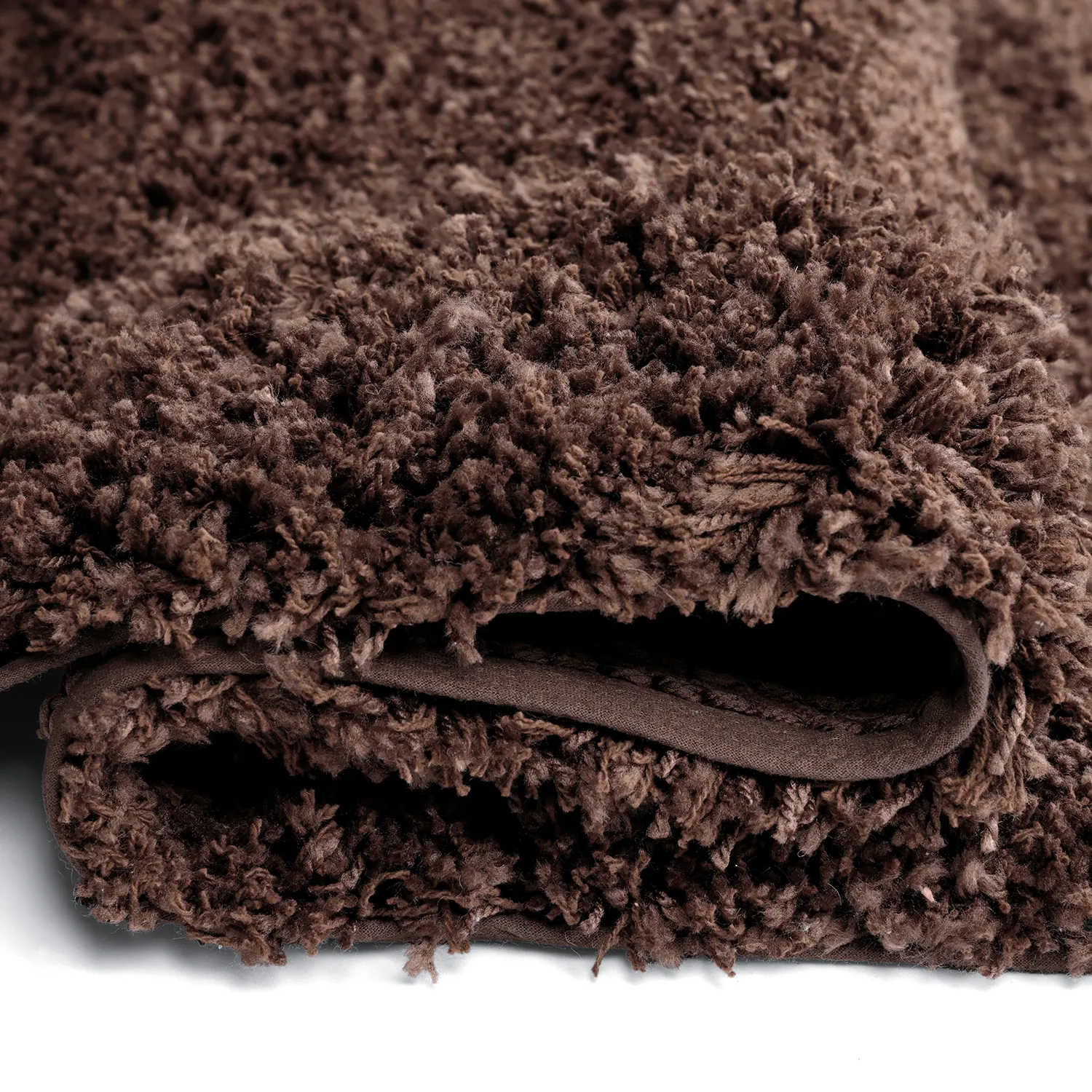 Hoogpolig vloerkleed - Molyvos Natural Cotton Shaggy (bruin)