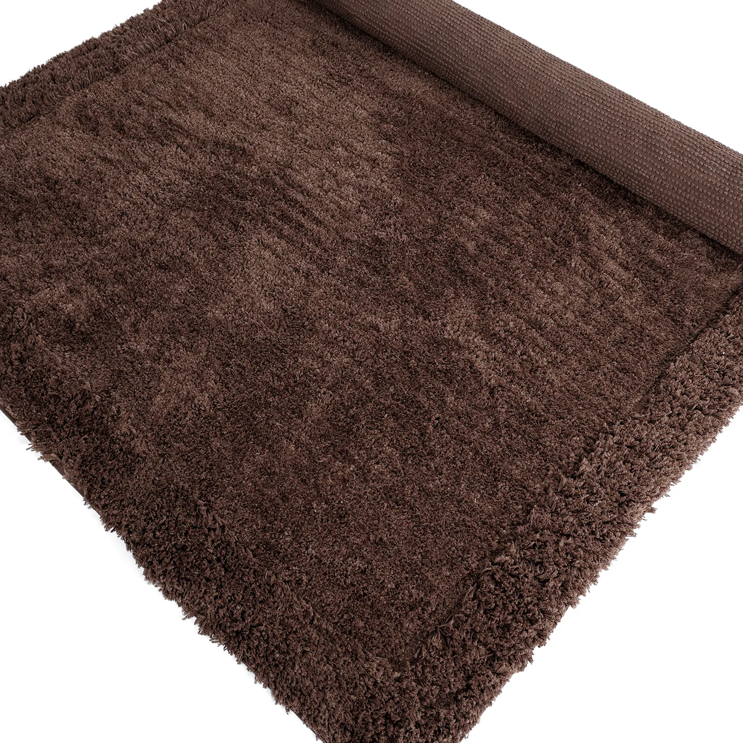 Hoogpolig vloerkleed - Molyvos Natural Cotton Shaggy (bruin)