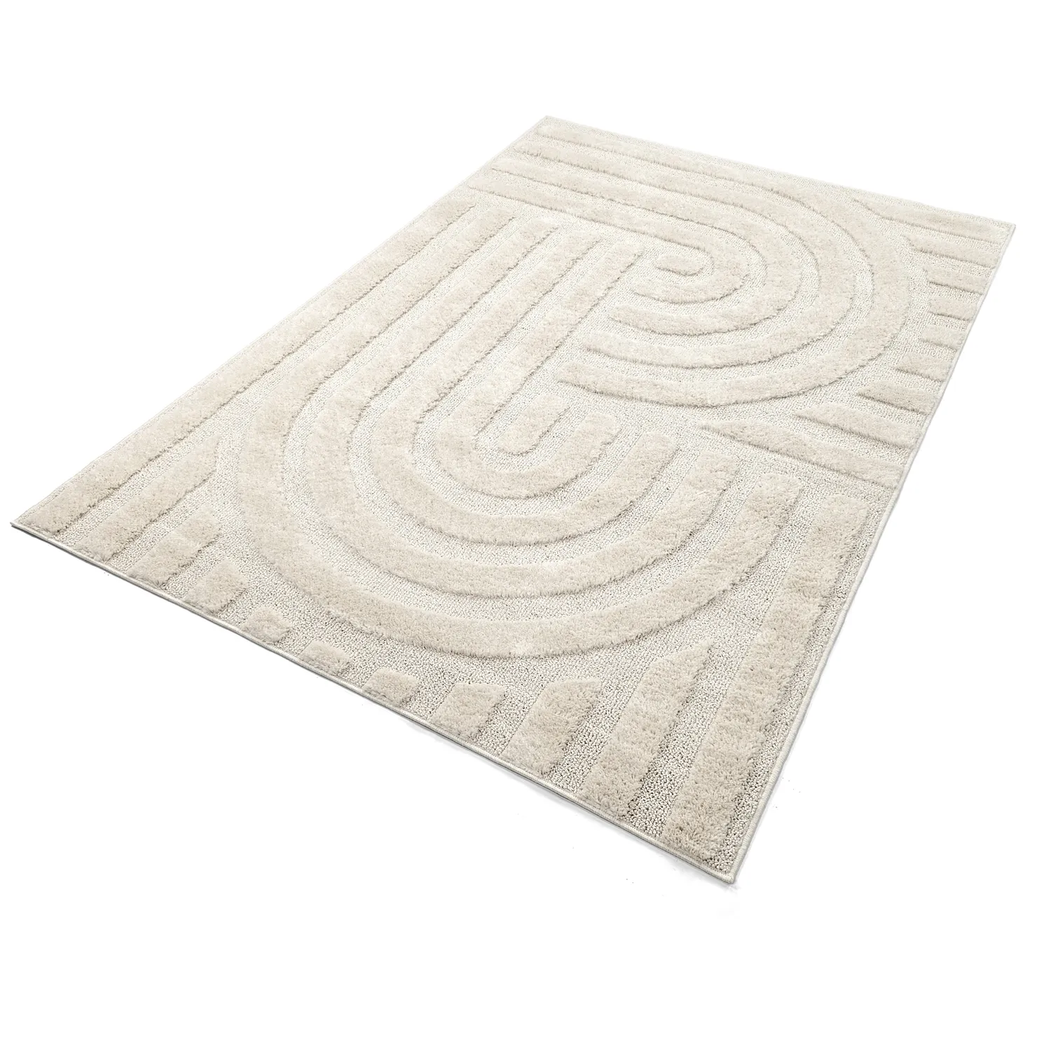 Hoogpolig vloerkleed - Naha (gebroken wit)