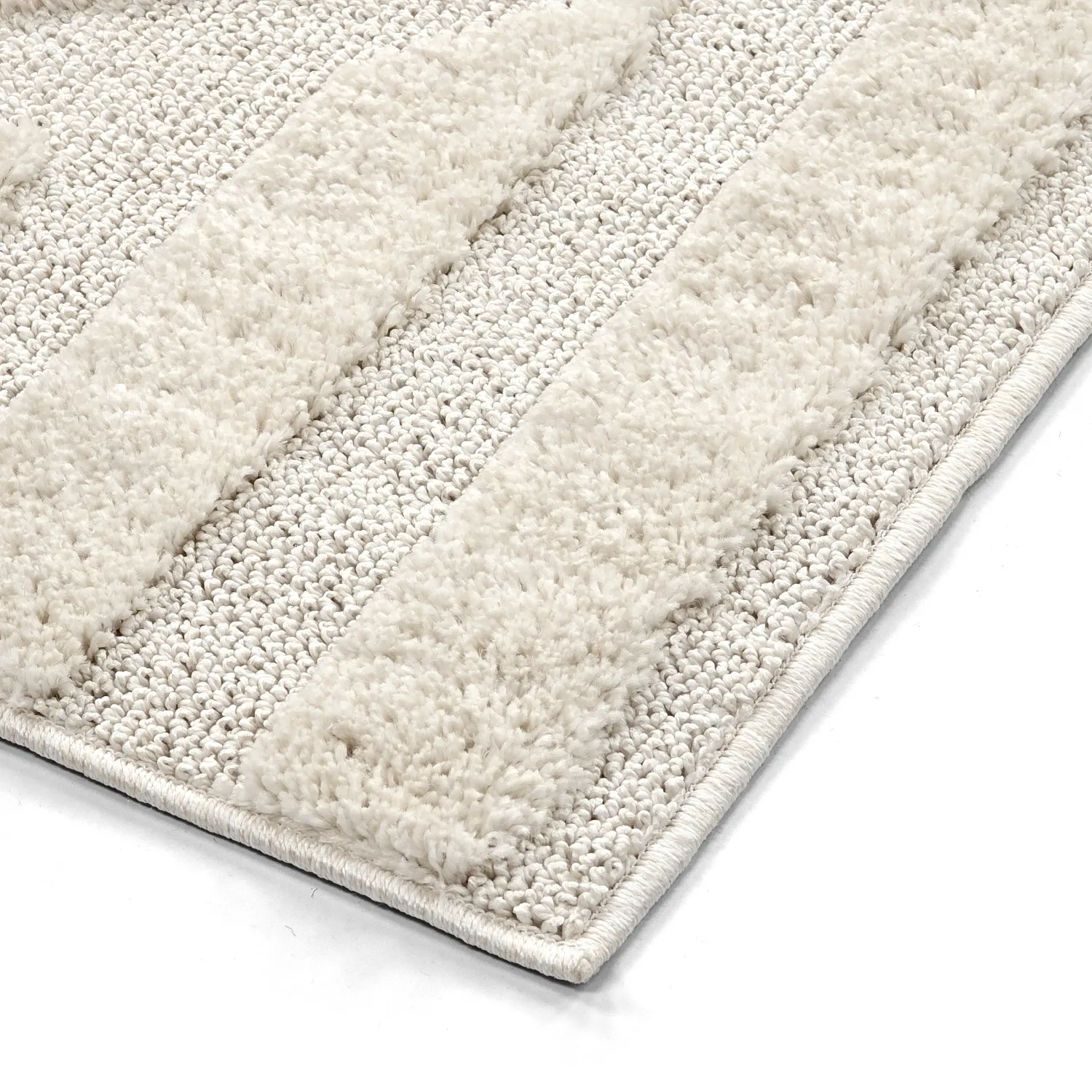 Hoogpolig vloerkleed - Naha (gebroken wit)