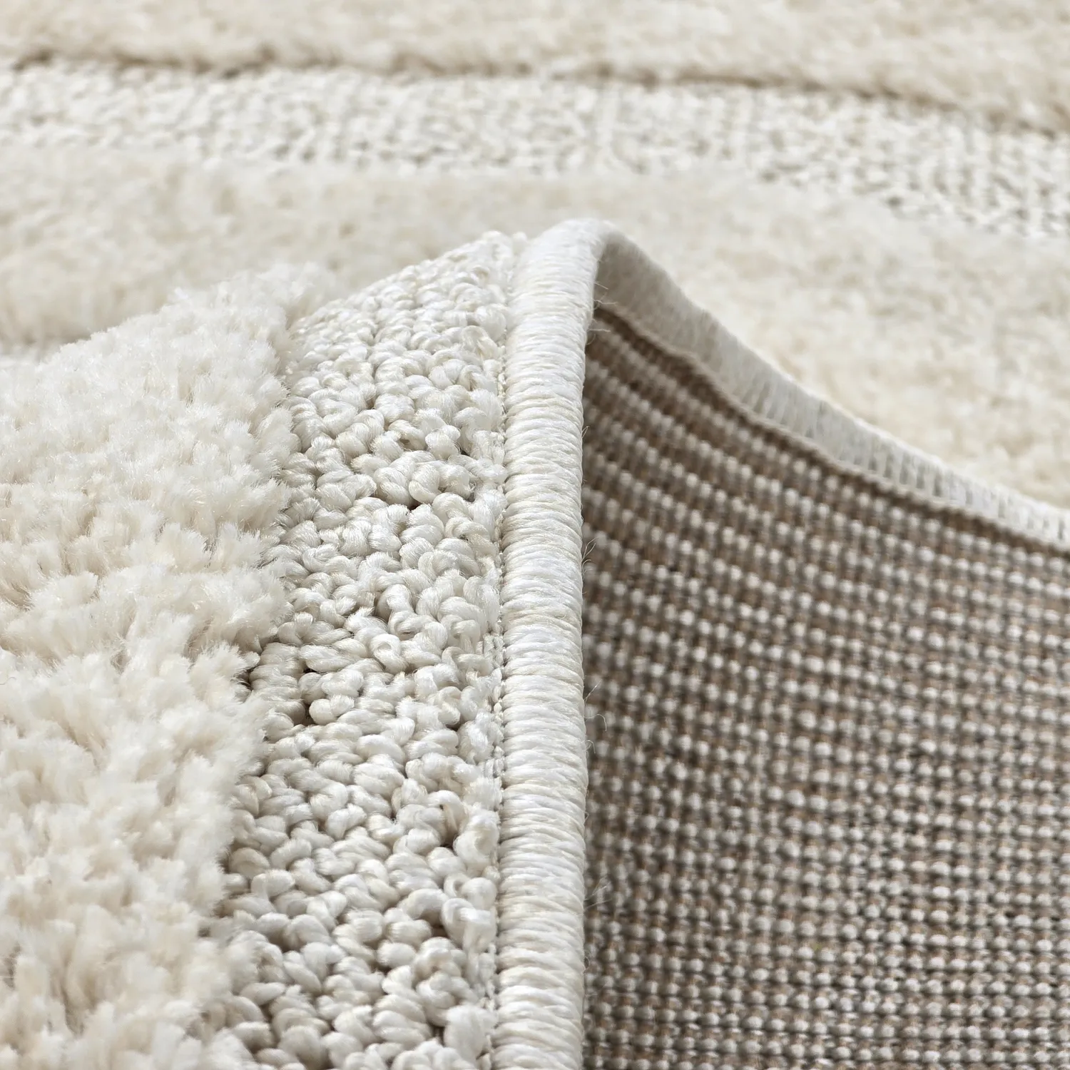 Hoogpolig vloerkleed - Naha (gebroken wit)