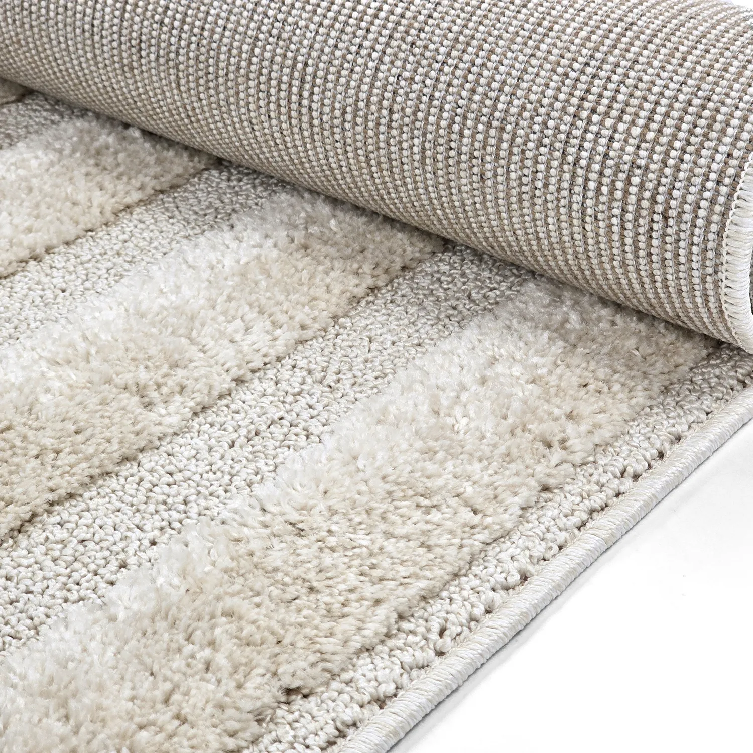 Hoogpolig vloerkleed - Naha (gebroken wit)