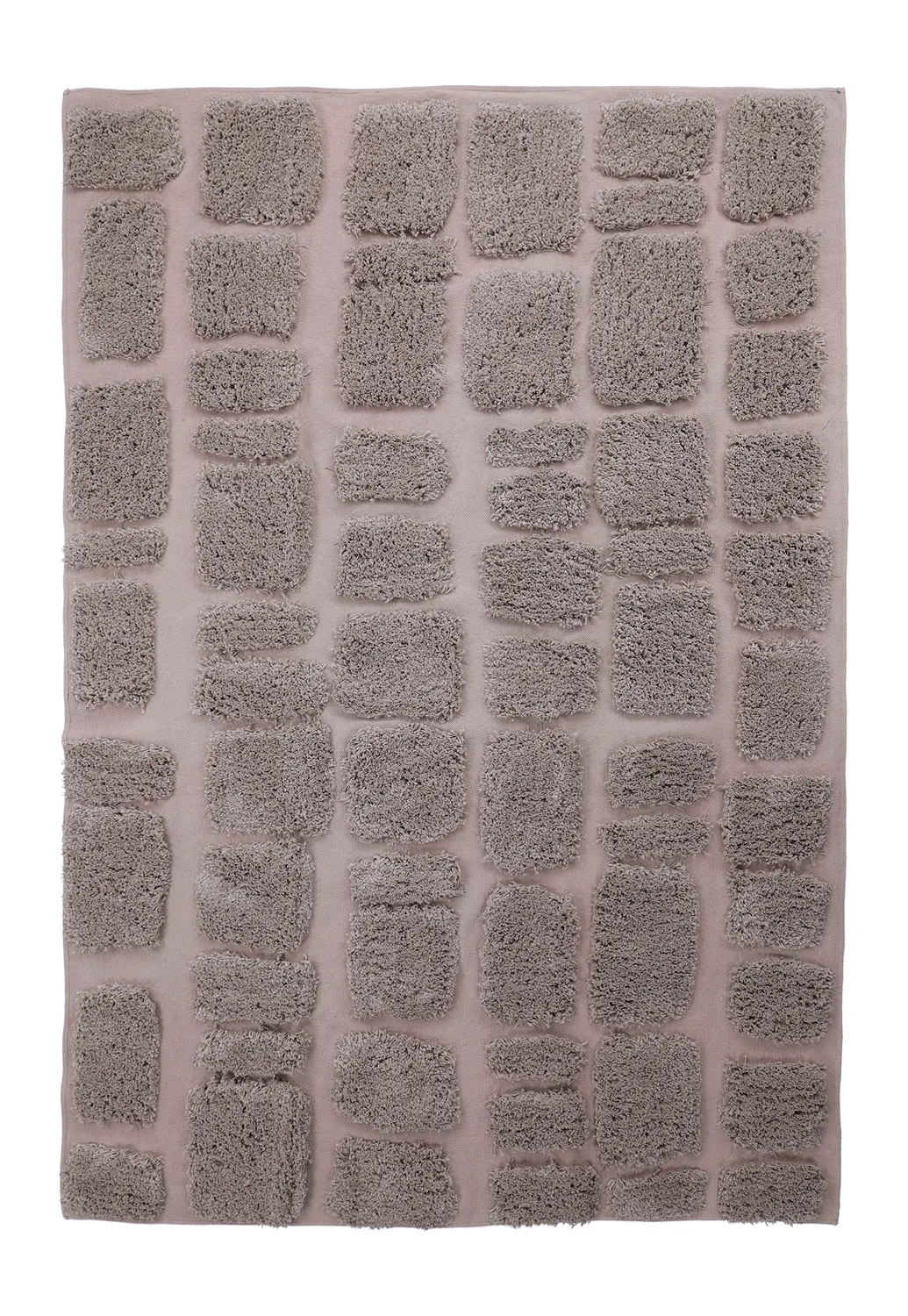 Hoogpolig vloerkleed - Otranto Natural Cotton Shaggy (taupe)