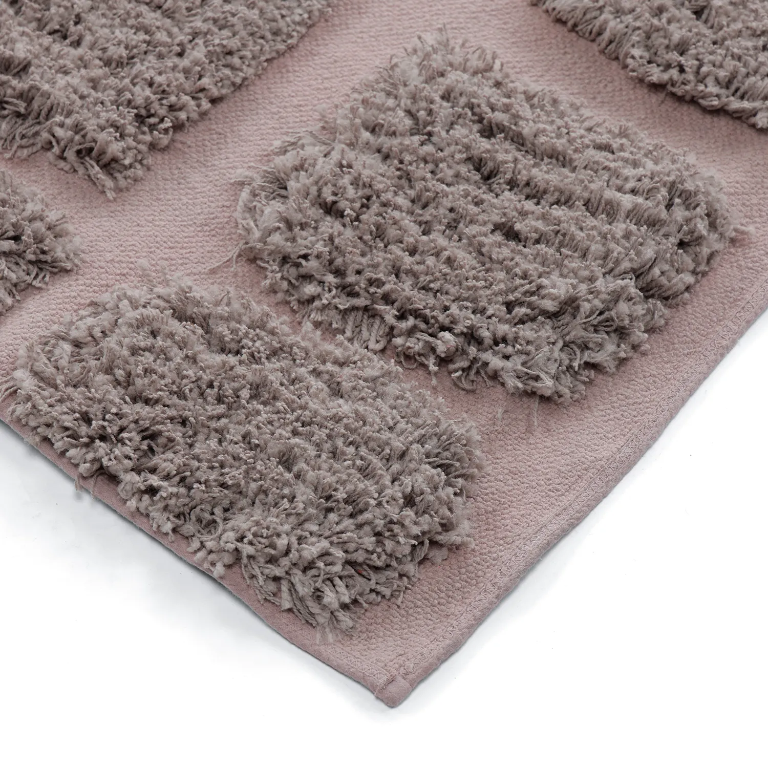 Hoogpolig vloerkleed - Otranto Natural Cotton Shaggy (taupe)