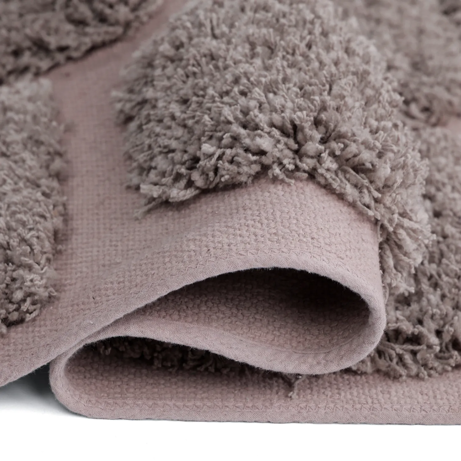 Hoogpolig vloerkleed - Otranto Natural Cotton Shaggy (taupe)