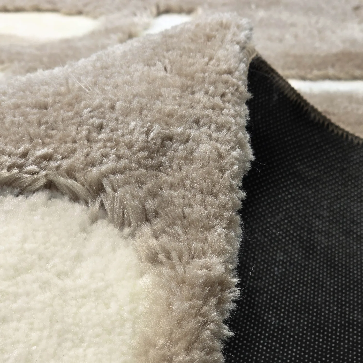 Hoogpolig vloerkleed - Palmyra (beige/wit)