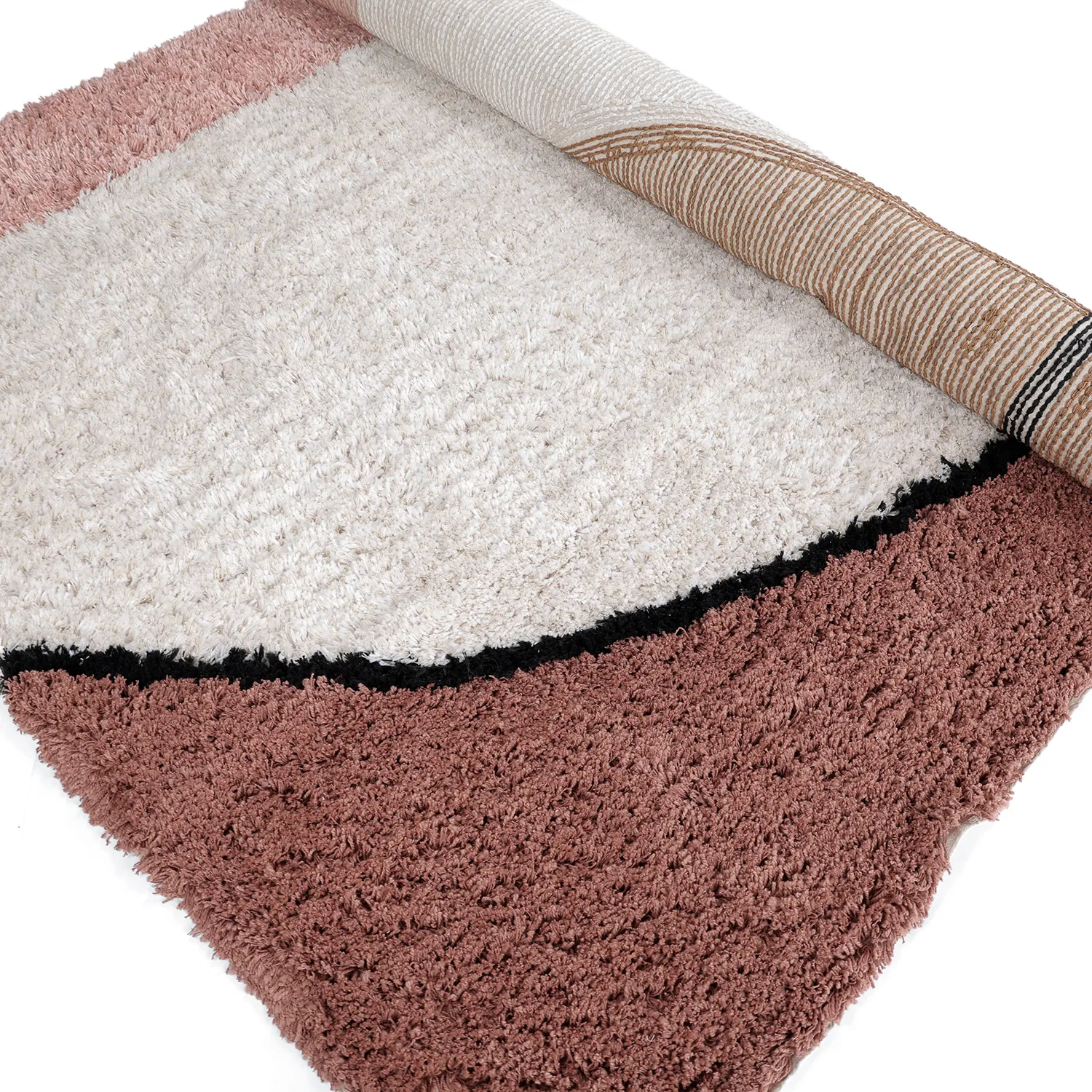 Hoogpolig vloerkleed - Perast Natural Cotton Shaggy (multi)