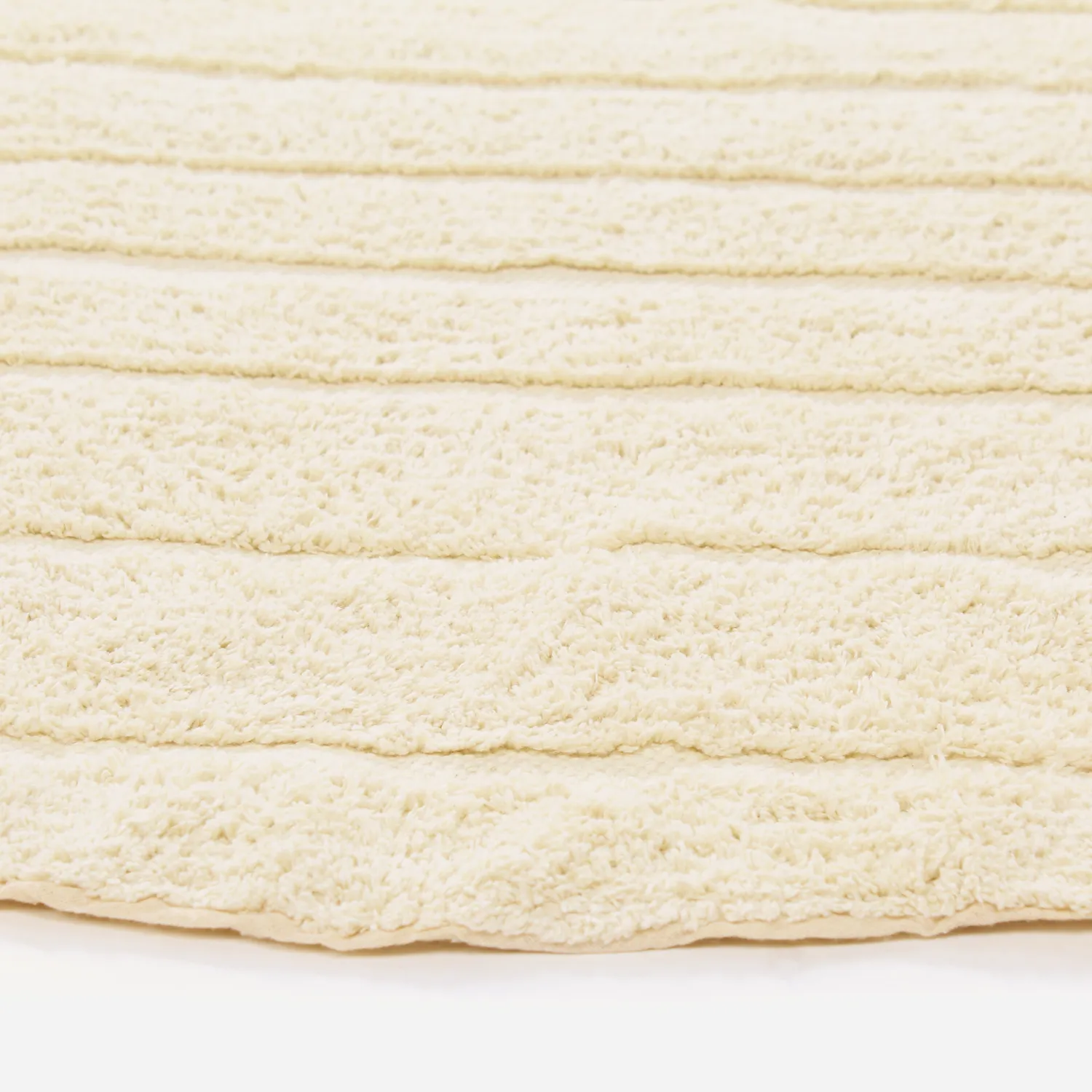 Rond vloerkleed - Rani Natural Cotton Shaggy (beige)