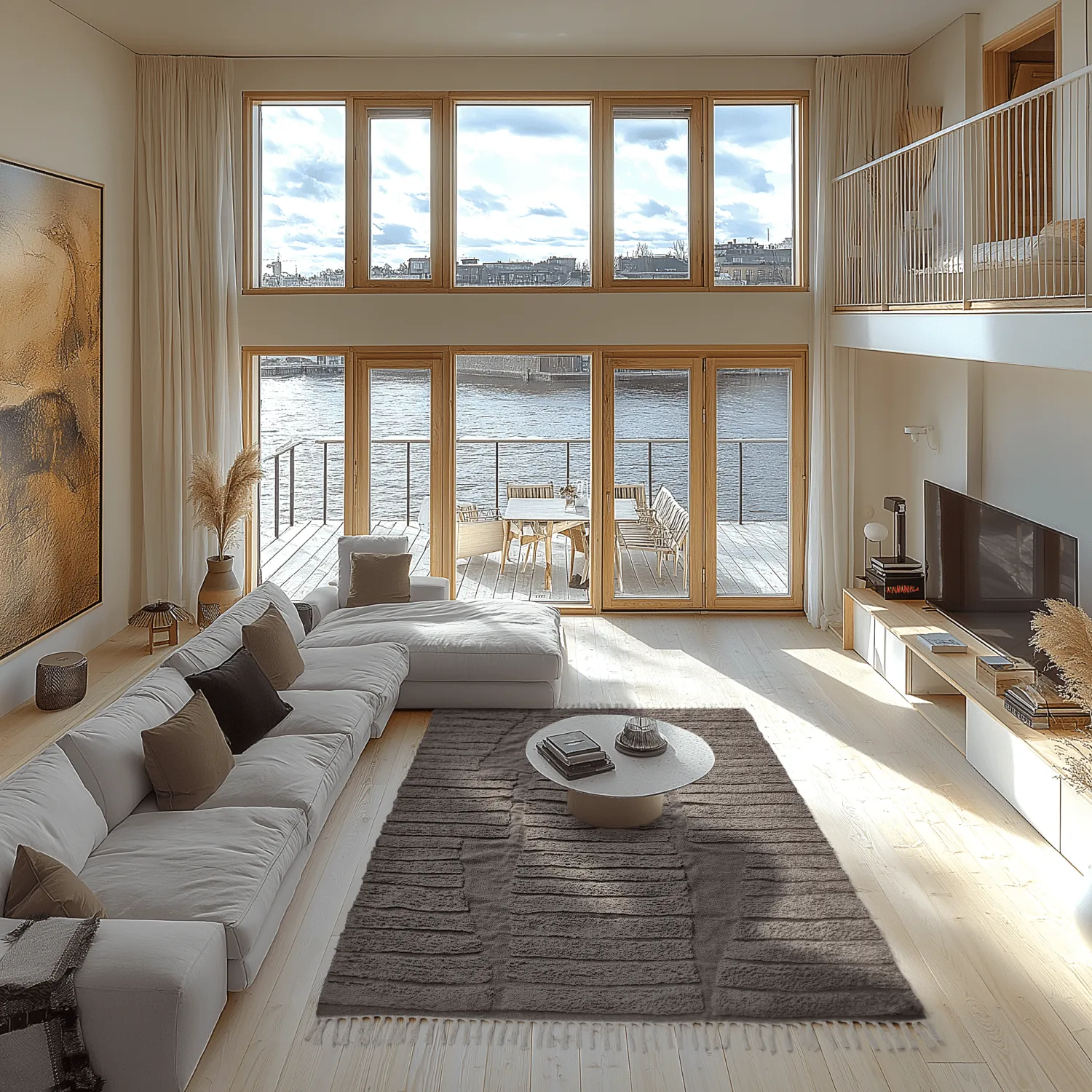 Hoogpolig vloerkleed - Rani Natural Cotton Shaggy (taupe)