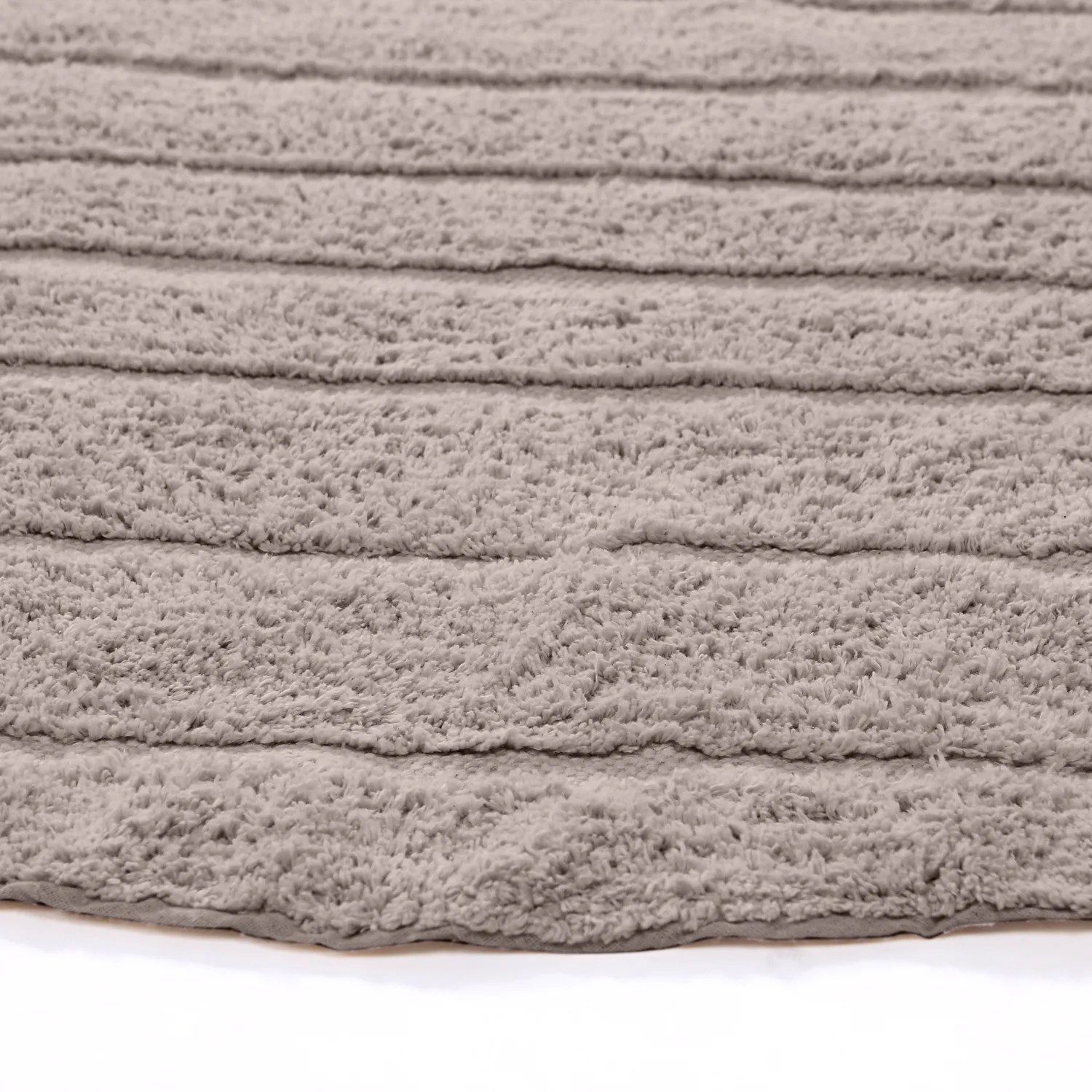 Rond vloerkleed - Rani Natural Cotton Shaggy (taupe)