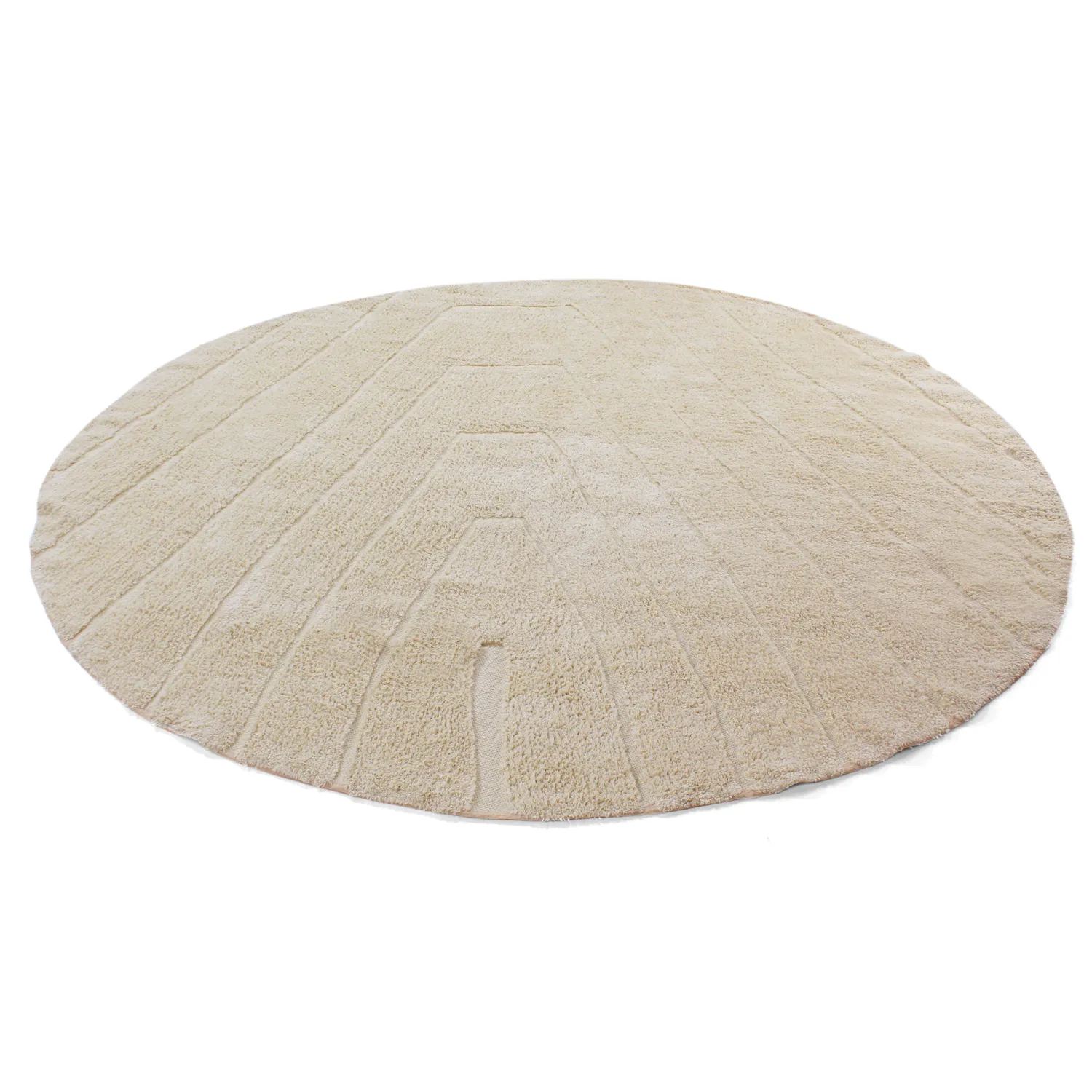 Rond vloerkleed - Sivia Natural Cotton Shaggy (beige)
