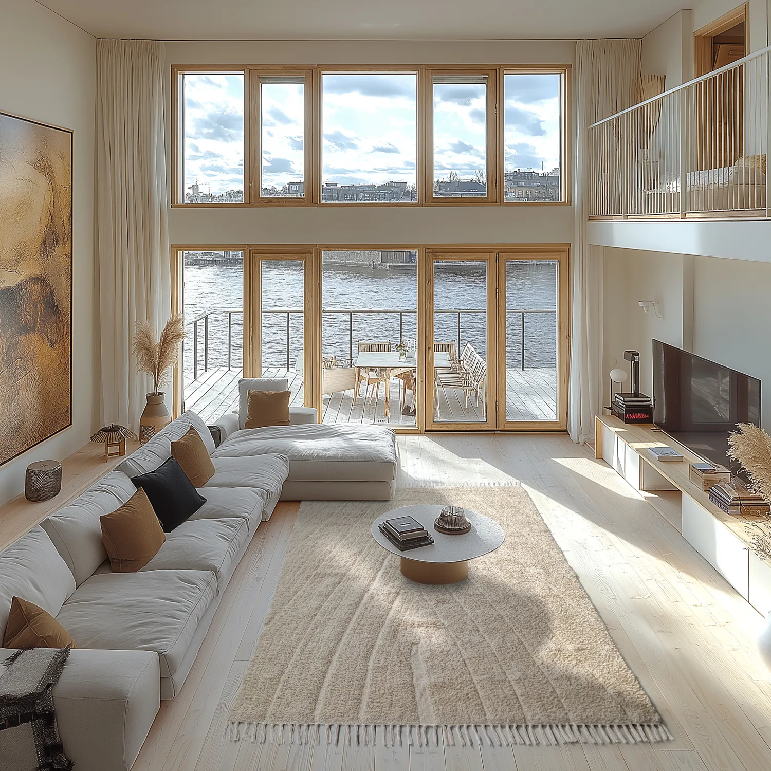 Hoogpolig vloerkleed - Sivia Natural Cotton Shaggy (beige)