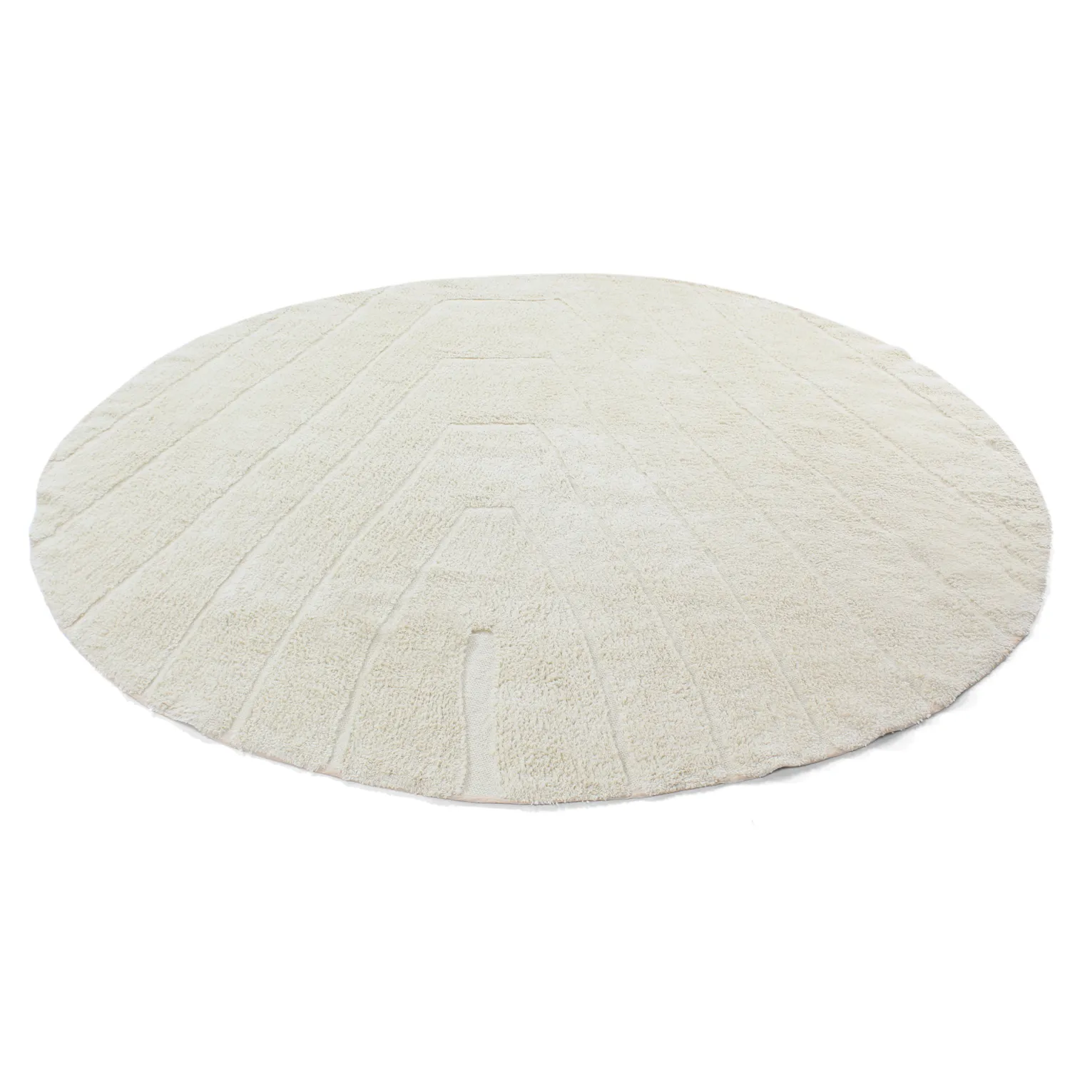 Rond vloerkleed - Sivia Natural Cotton Shaggy (gebroken wit)